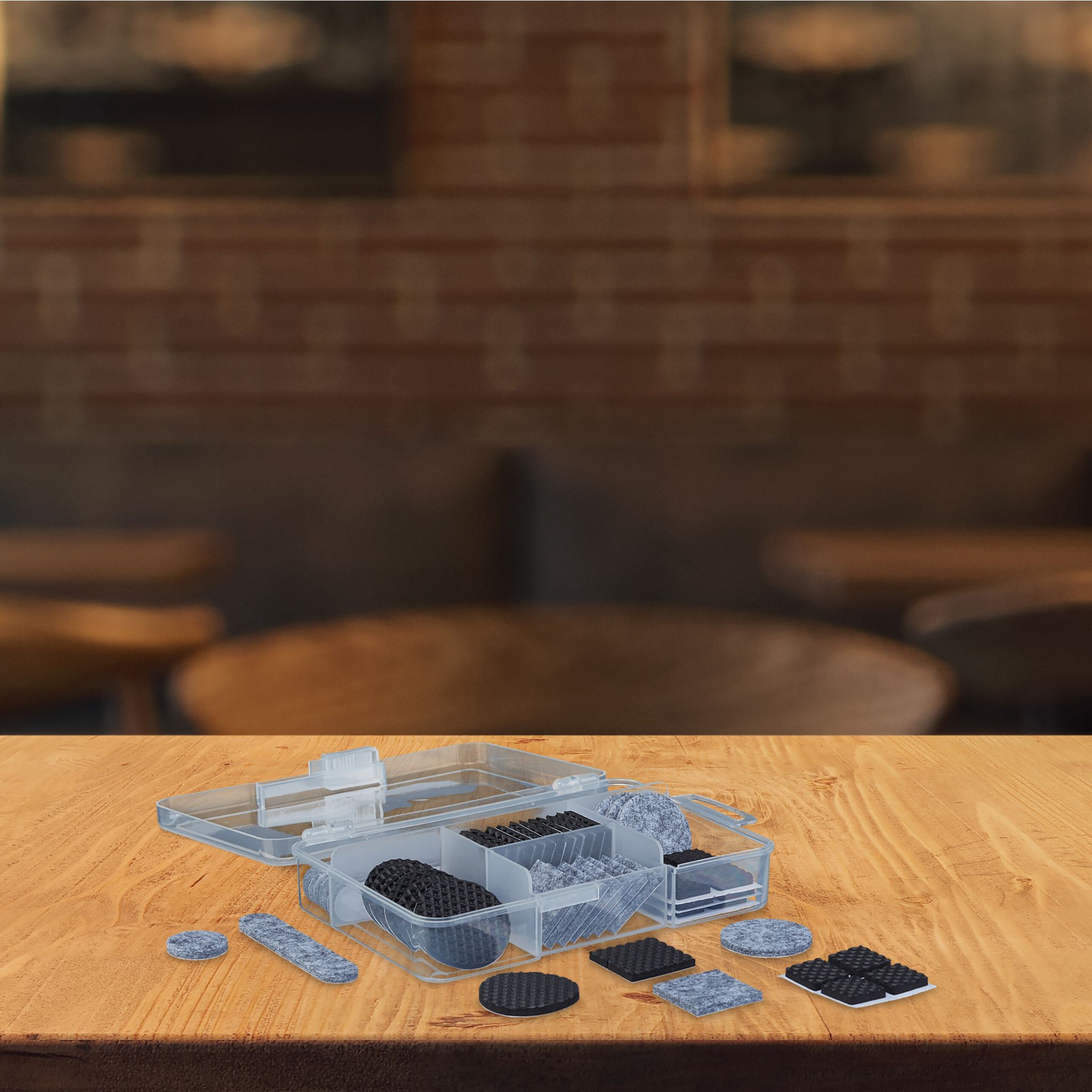 Möbelgleiter Filz & EVA 136er Pack Schwarz-Grau von Relaxdays