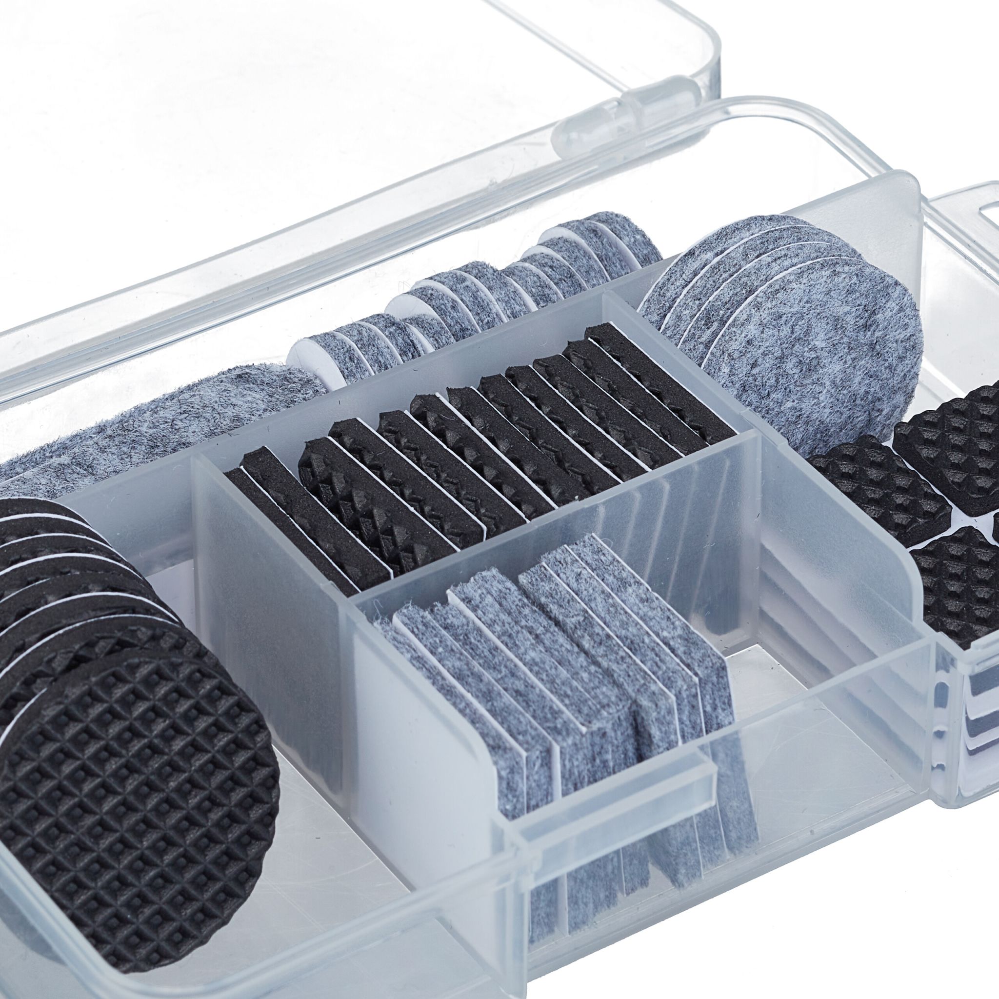 Möbelgleiter Filz & EVA 136er Pack Schwarz-Grau von Relaxdays