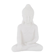 Buddha Figur 17cm Weiss von Relaxdays