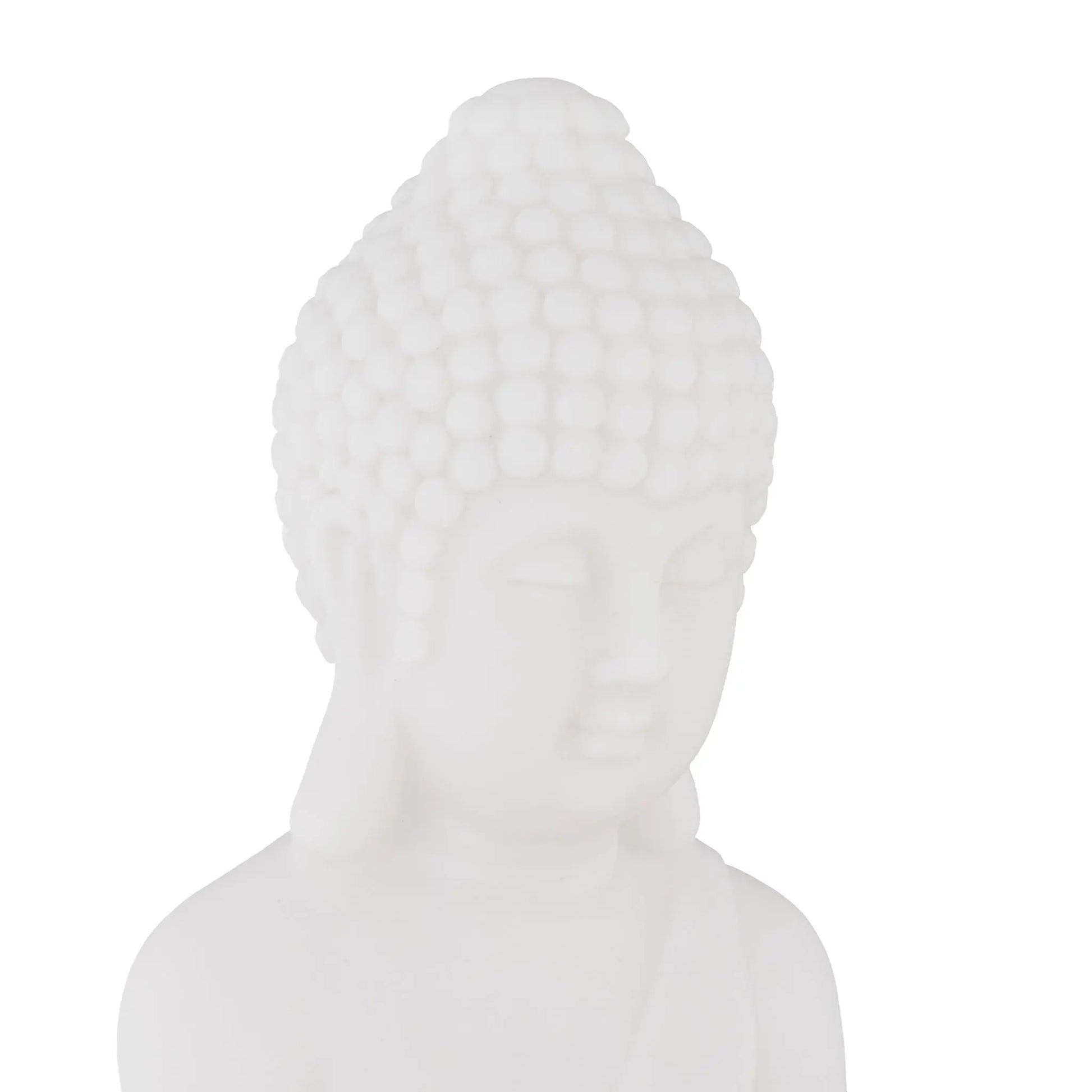 Buddha Figur 17cm Weiss von Relaxdays