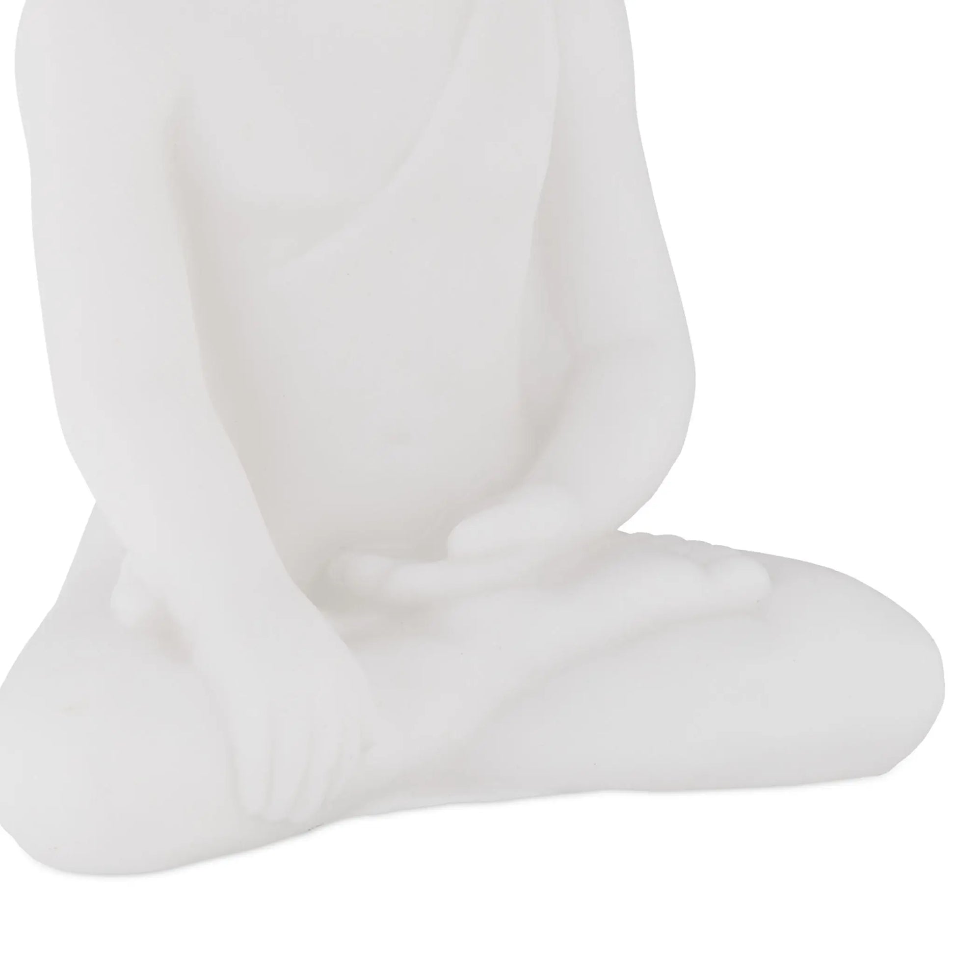 Buddha Figur 17cm Weiss von Relaxdays