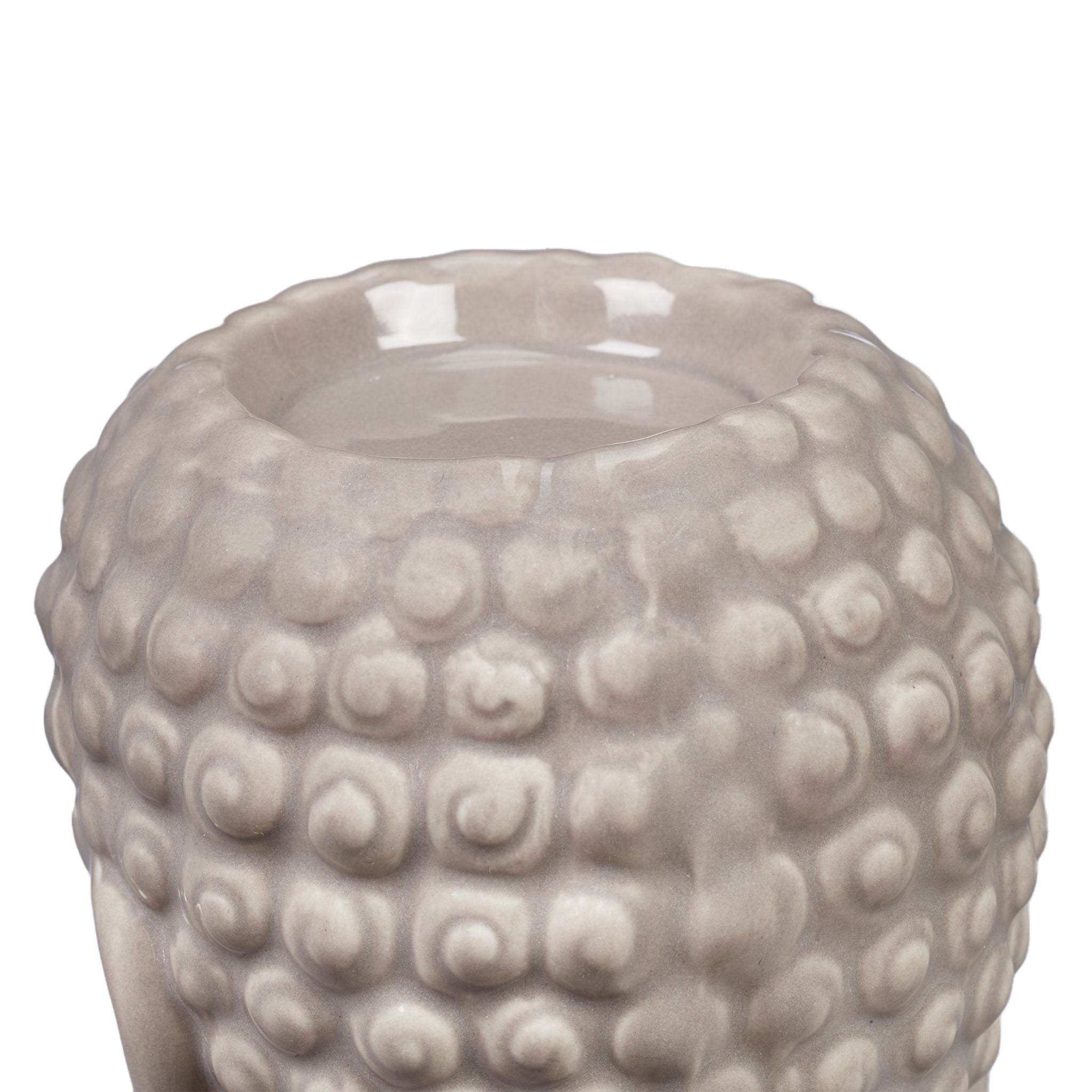 Buddha Teelichthalter Grau von Relaxdays