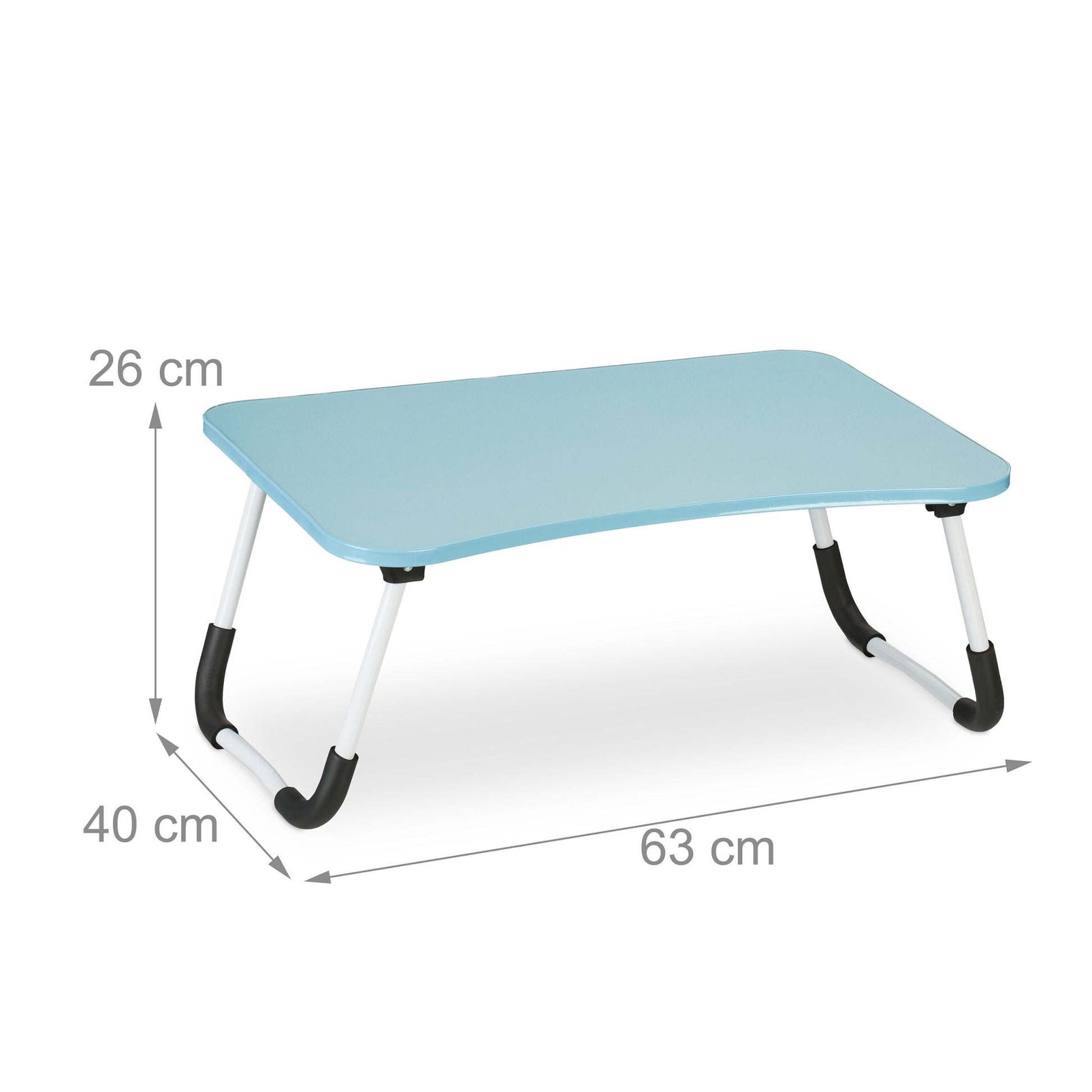 Hellblauer Laptoptisch Weiss-Hellblau-Schwarz von Relaxdays