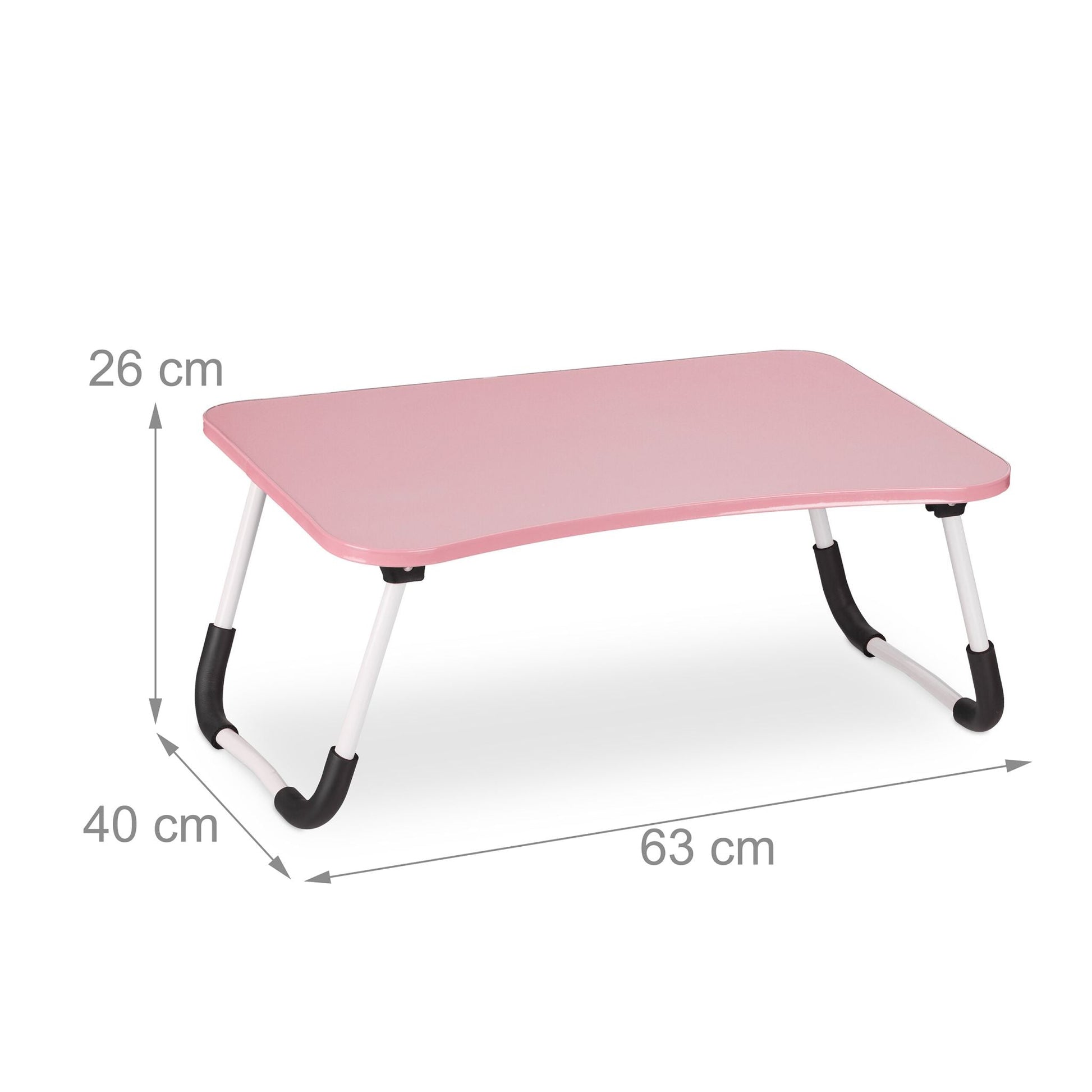 Laptoptisch Weiss-Pink-Schwarz von Relaxdays