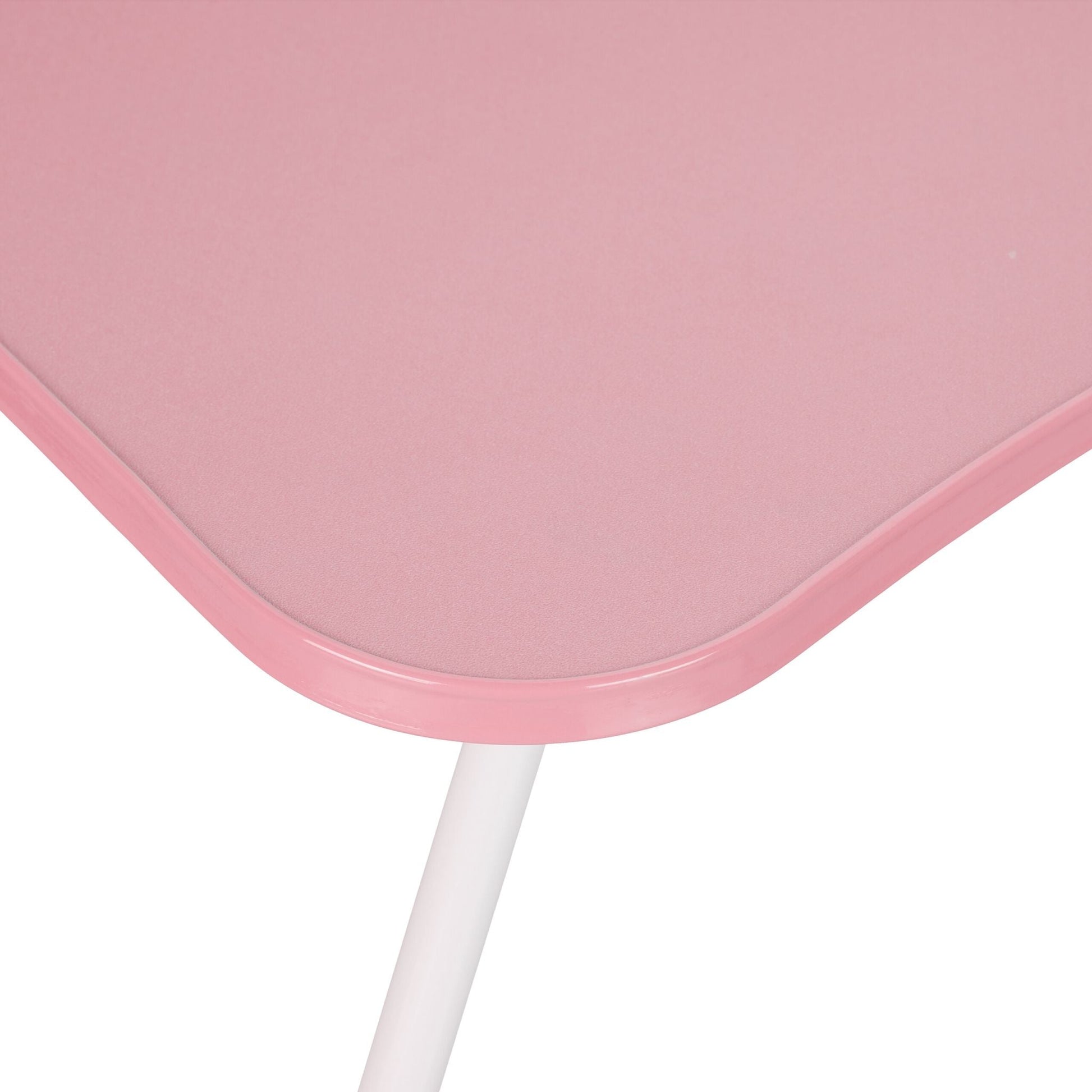Laptoptisch Weiss-Pink-Schwarz von Relaxdays