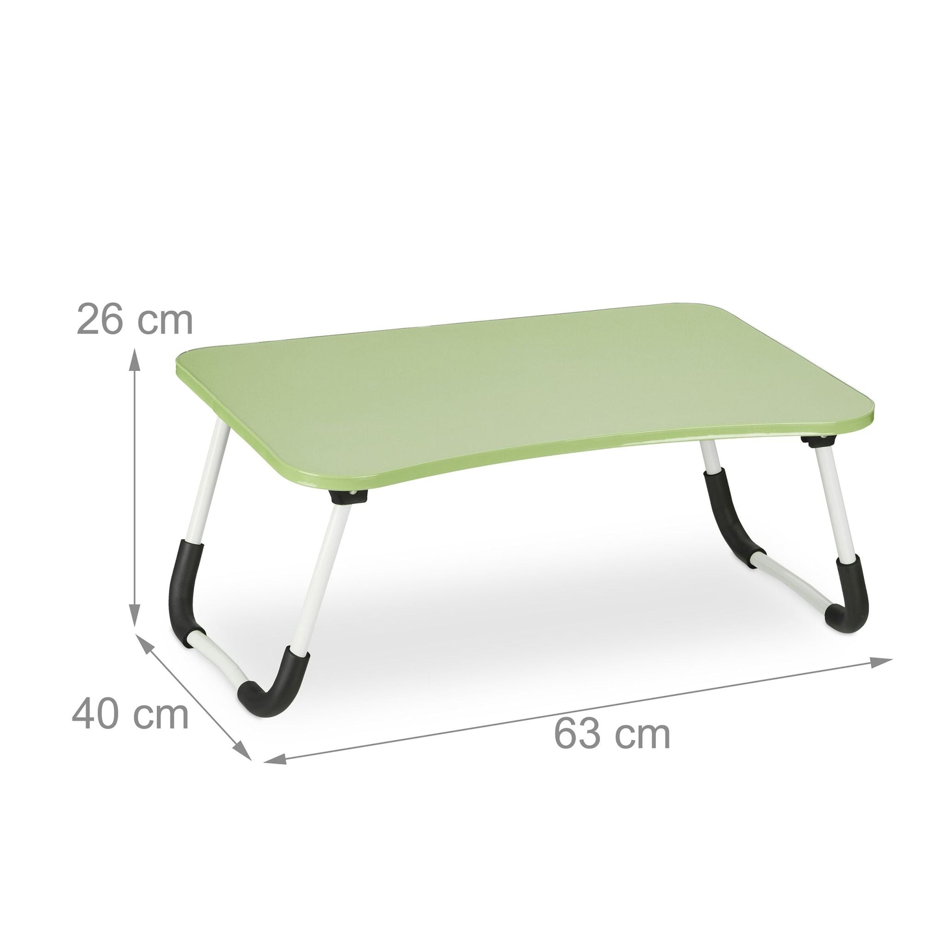 Laptoptisch Weiss-Grün-Schwarz von Relaxdays