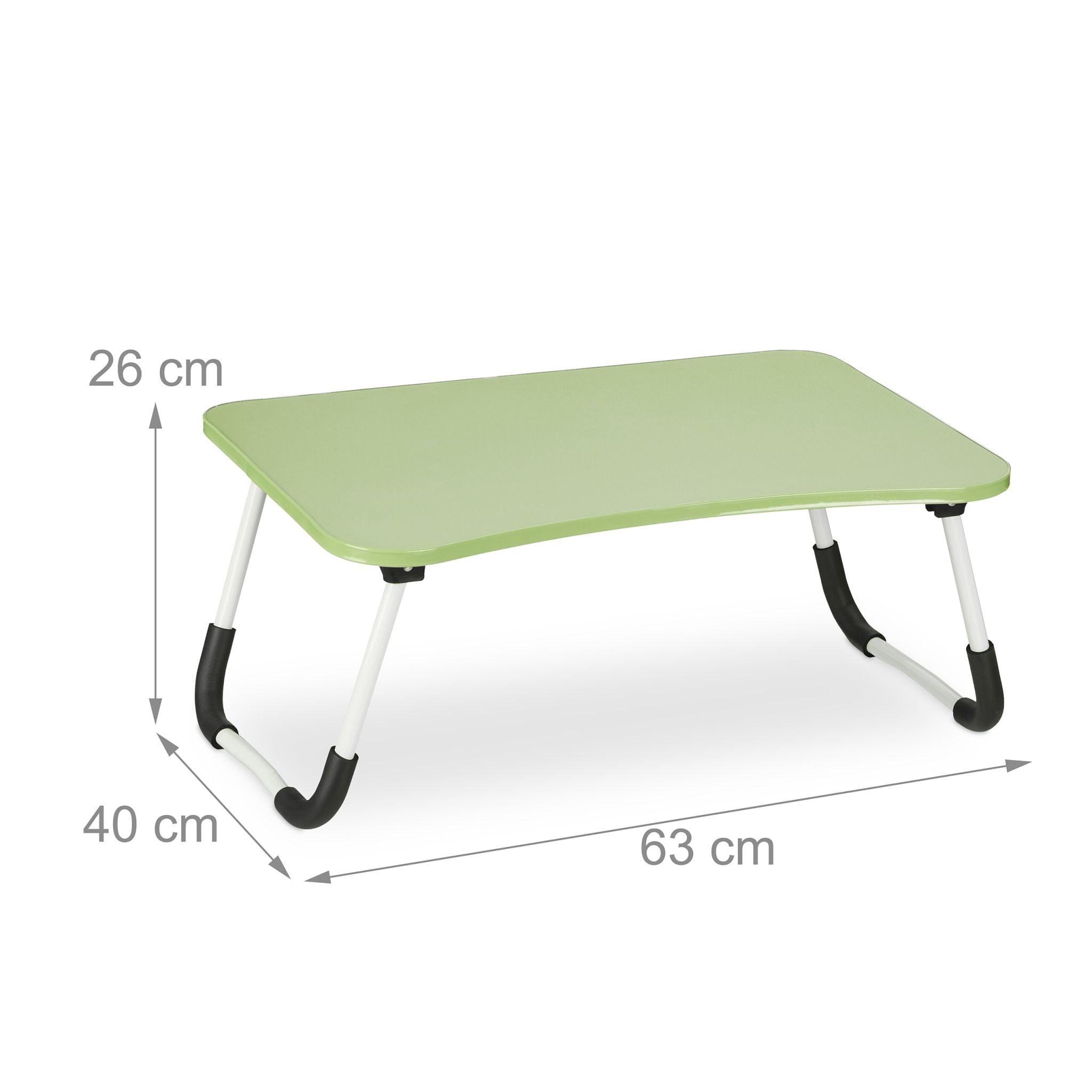 Laptoptisch Weiss-Grün-Schwarz von Relaxdays