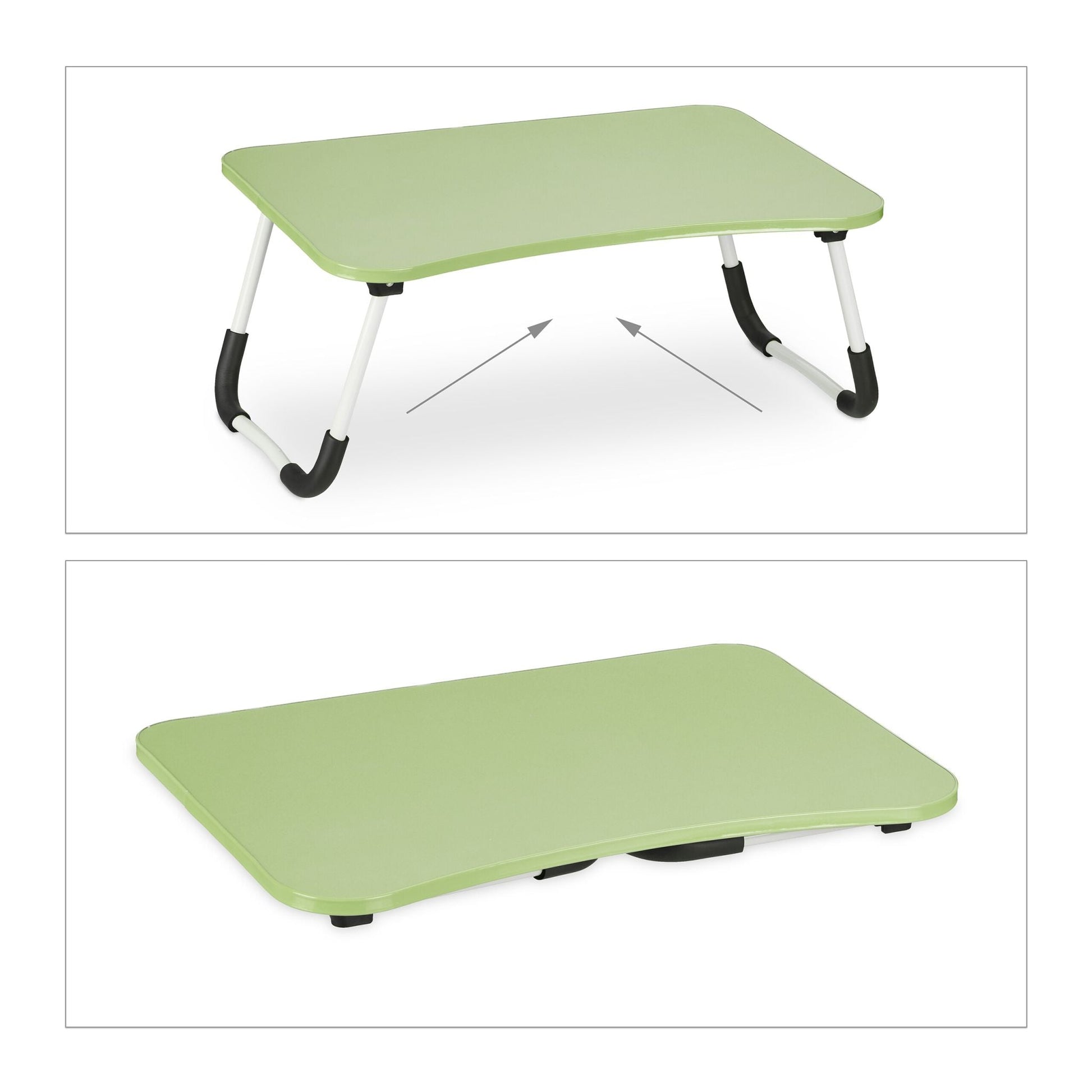 Laptoptisch Weiss-Grün-Schwarz von Relaxdays