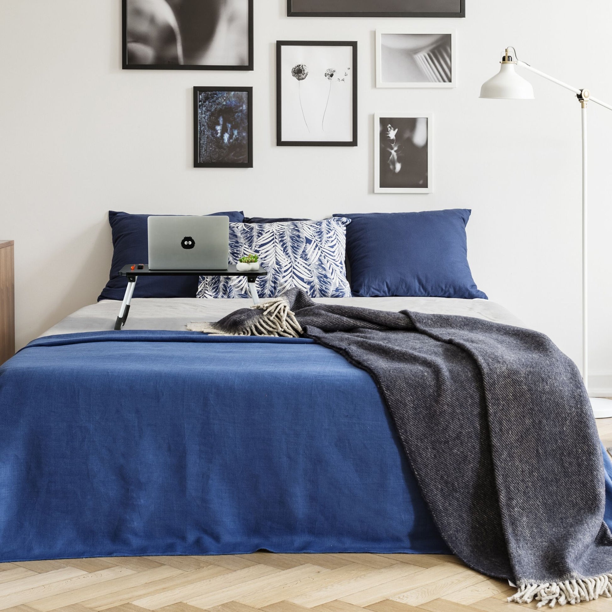 Laptoptisch Weiss-Schwarz von Relaxdays