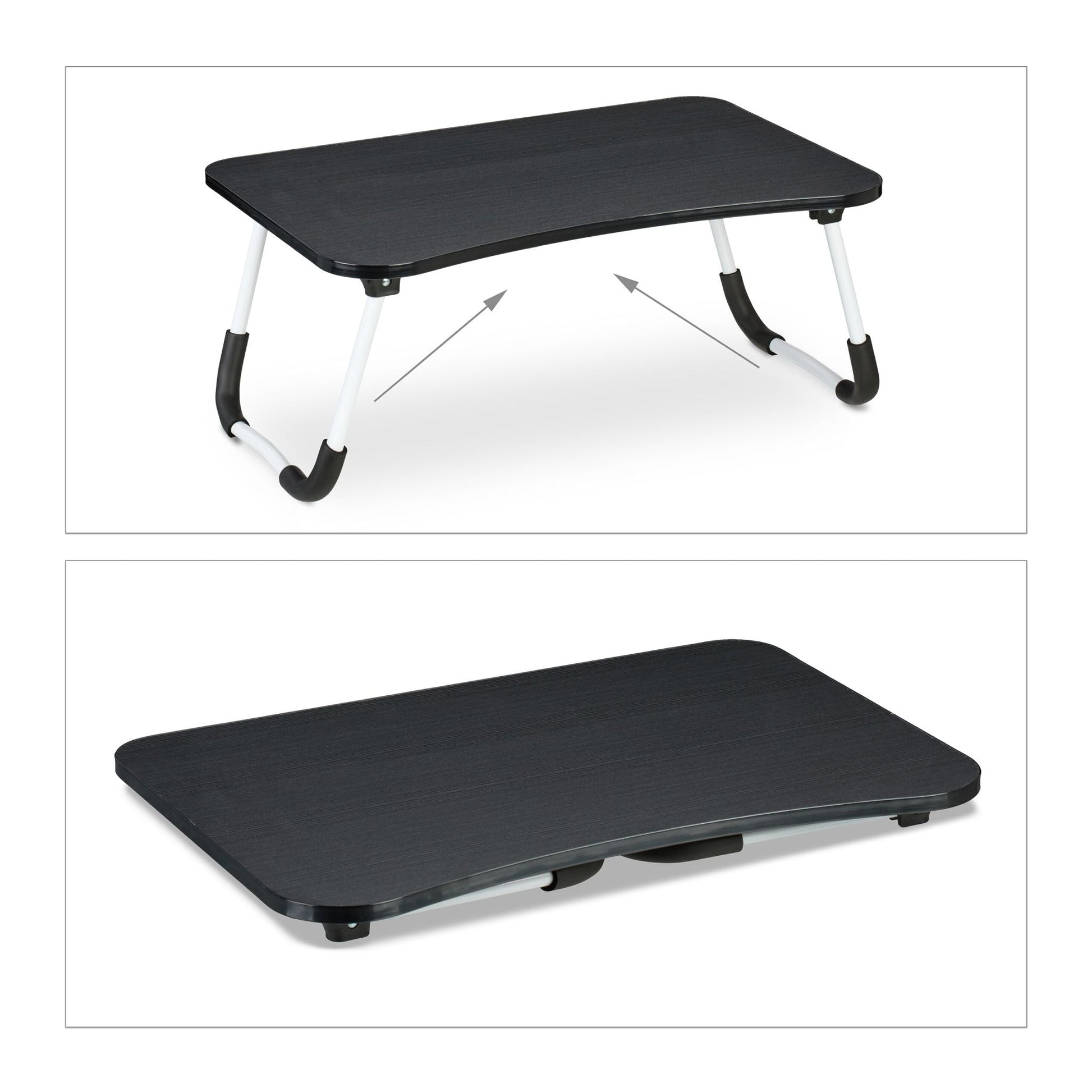 Laptoptisch Weiss-Schwarz von Relaxdays