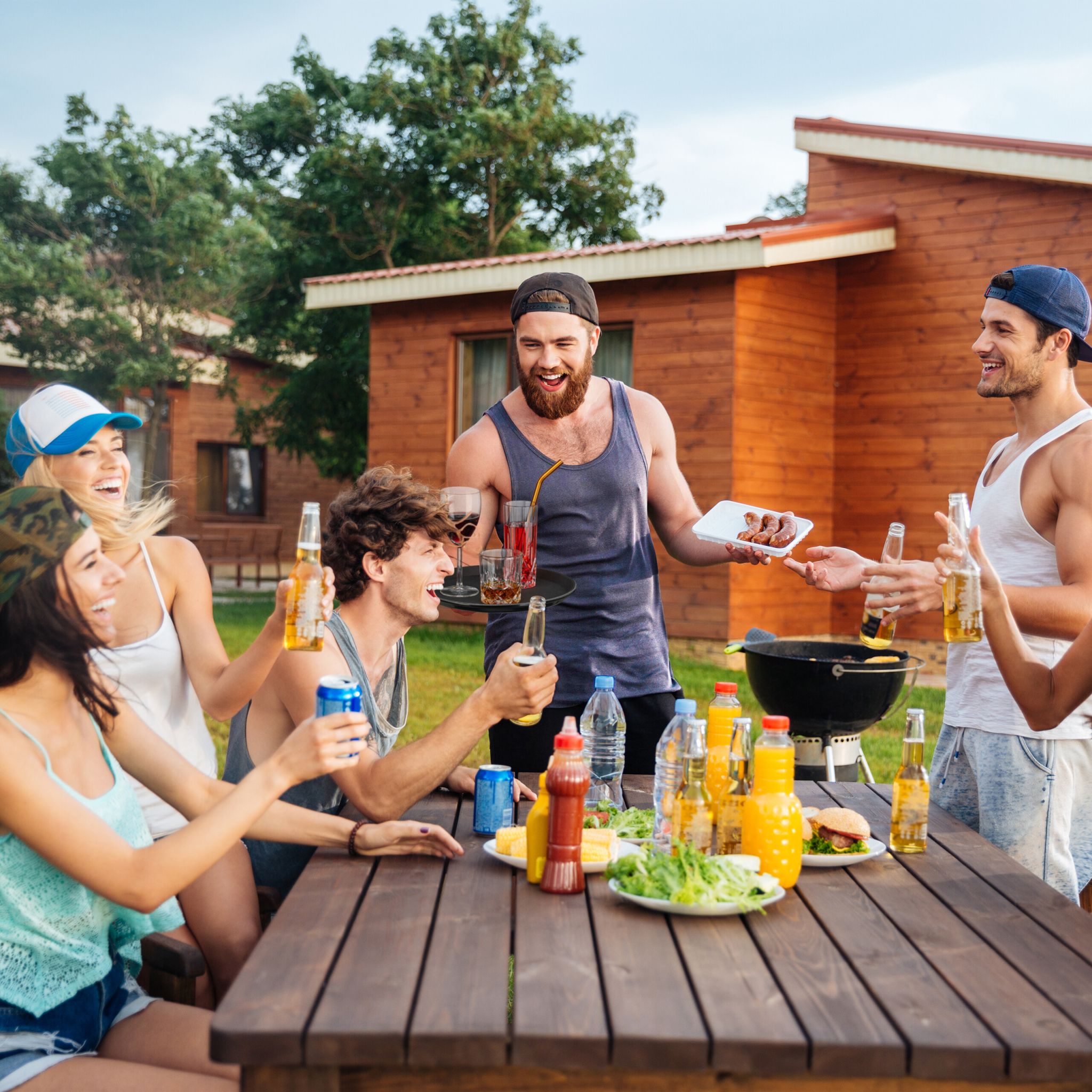 Rundes Gastro Serviertablett 3er-Set Schwarz von Relaxdays