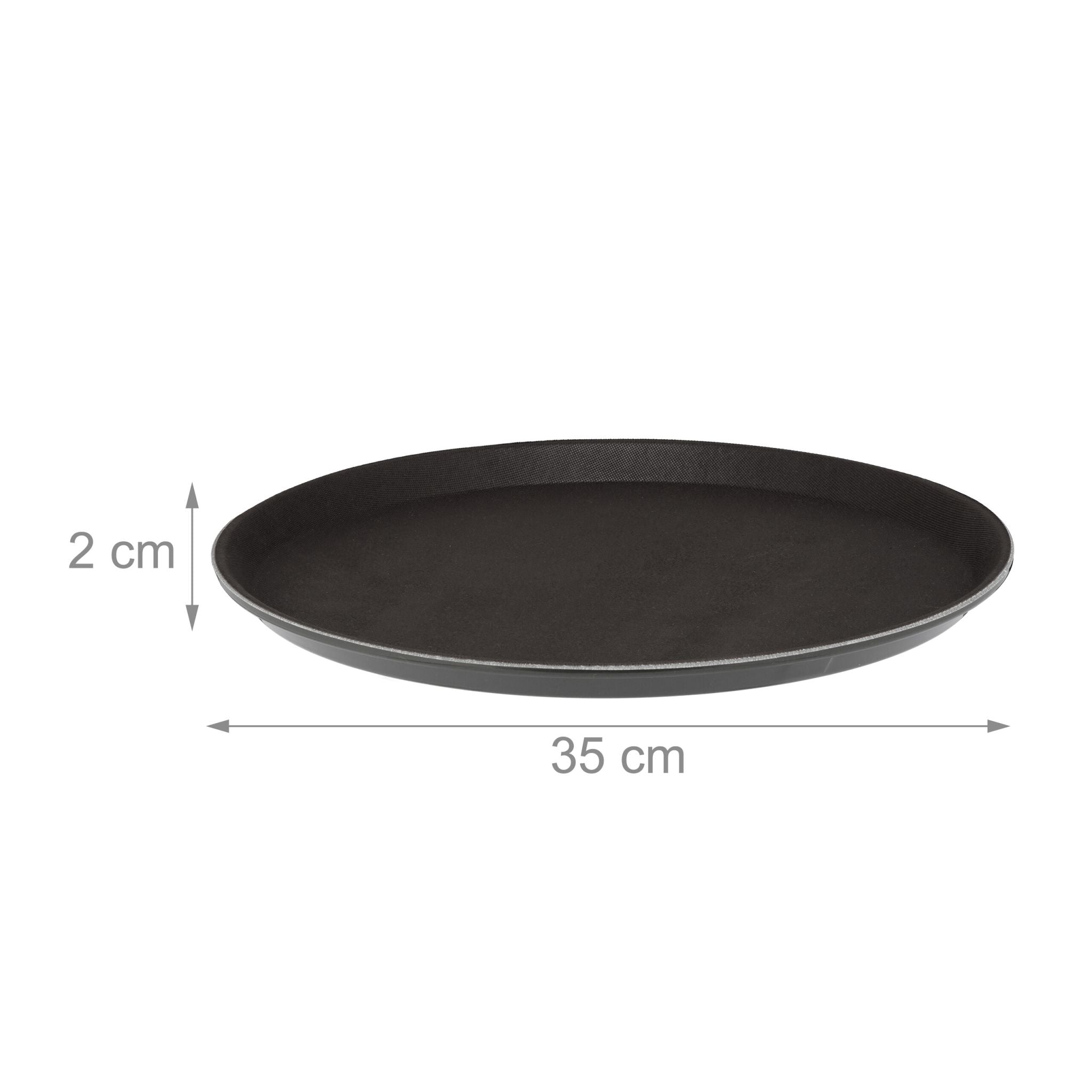 Rundes Gastro Serviertablett 3er-Set Schwarz von Relaxdays