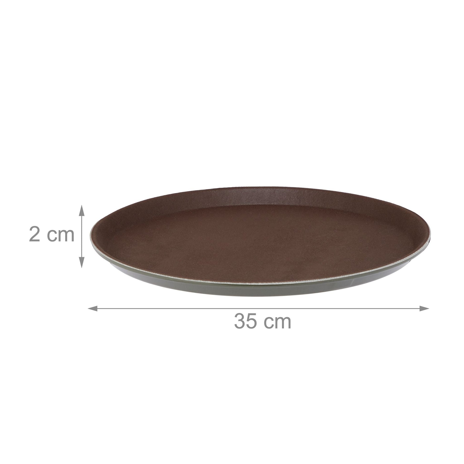 Braunes Gastro Serviertablett Braun von Relaxdays