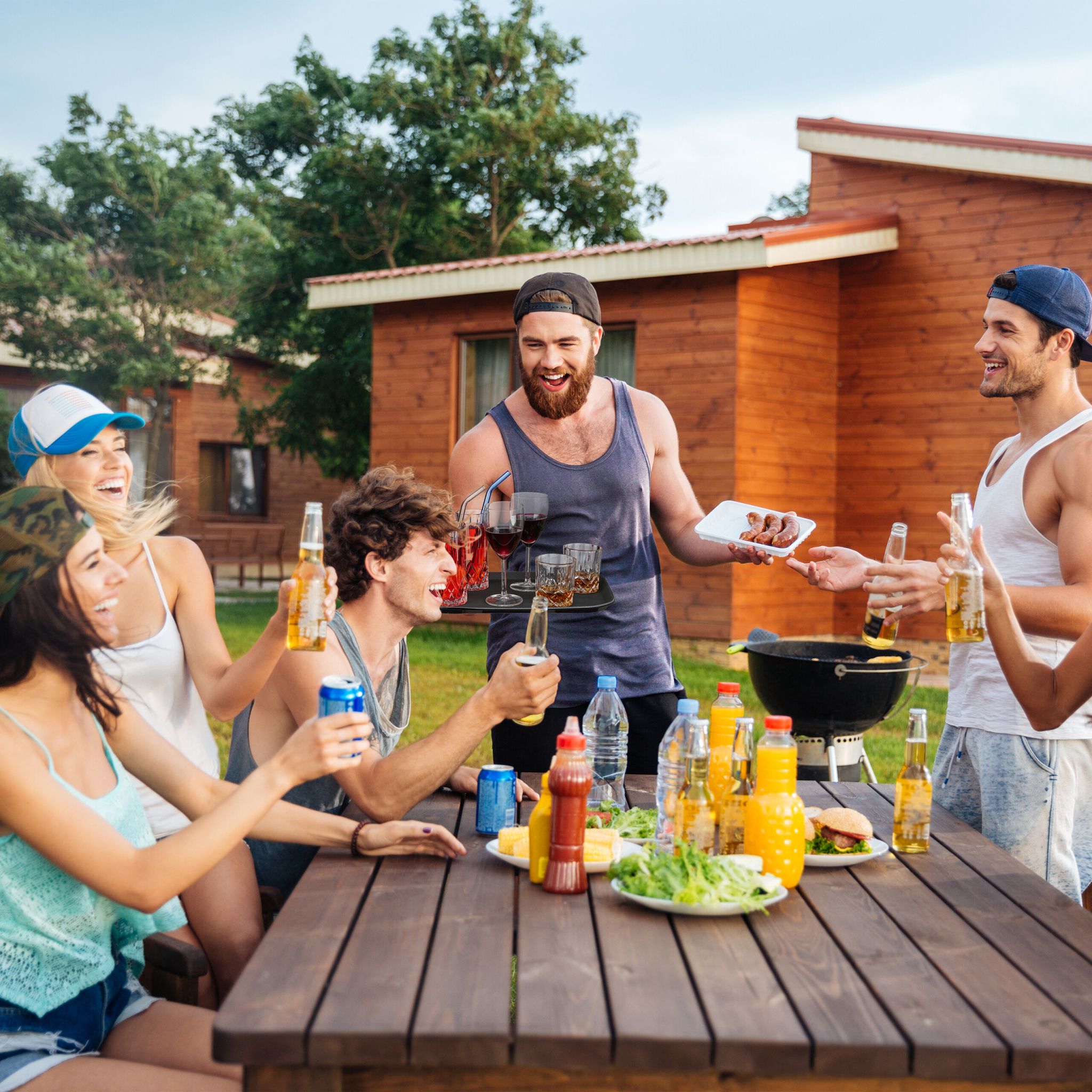 Gastro Serviertablett 3er-Set Schwarz von Relaxdays