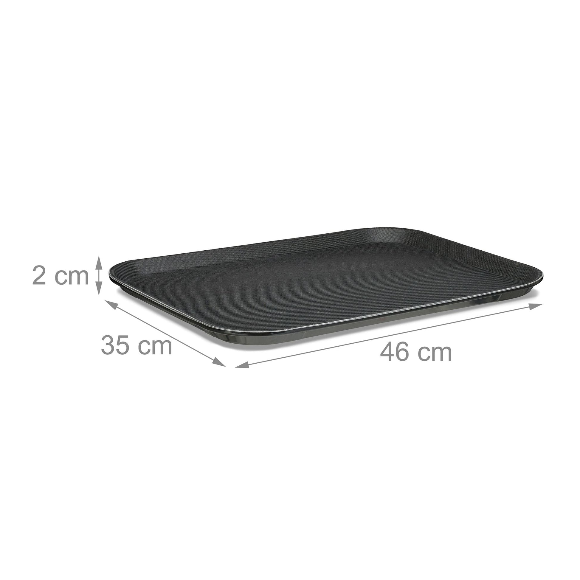 Gastro Serviertablett 2er-Set Schwarz von Relaxdays