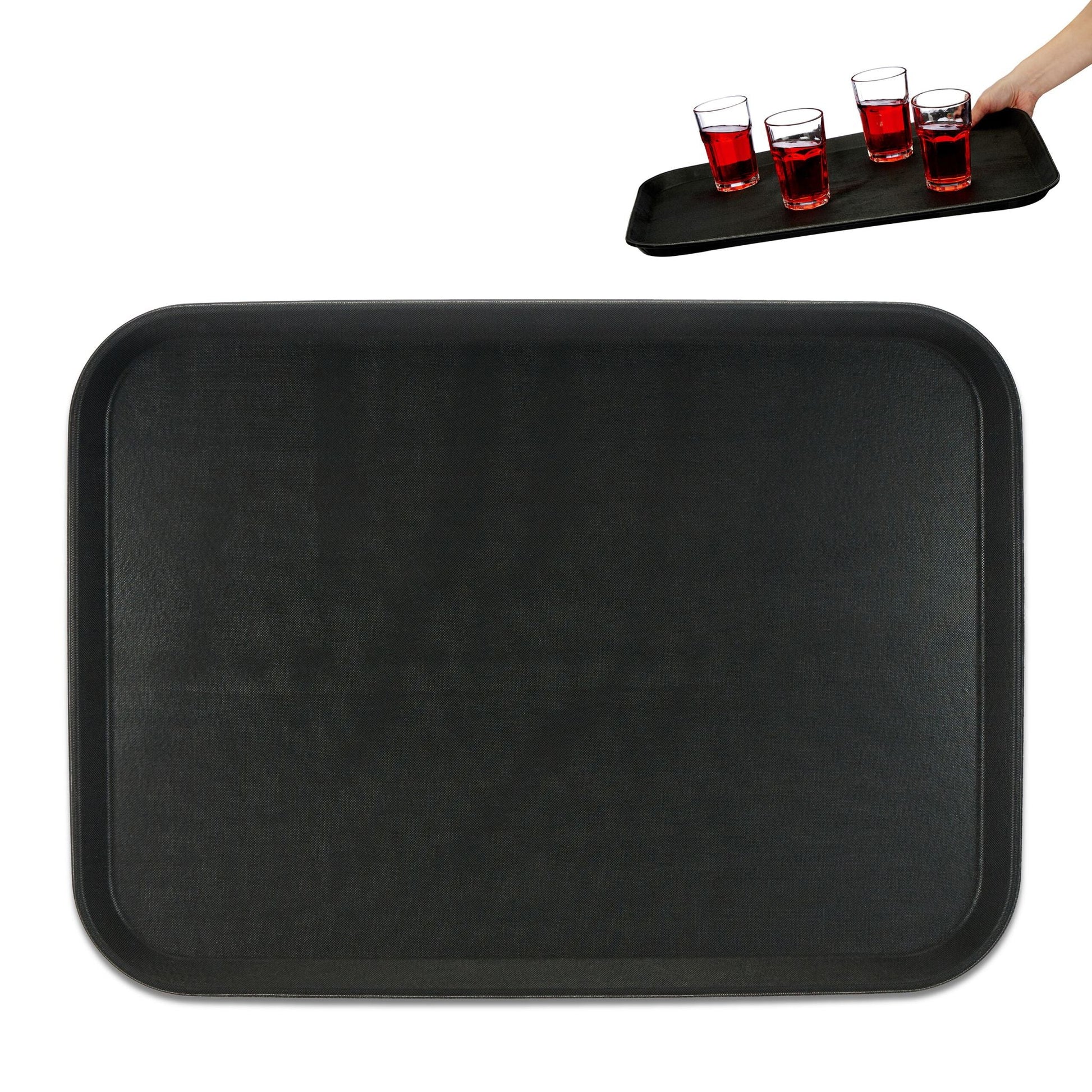 Gastro Serviertablett Schwarz von Relaxdays
