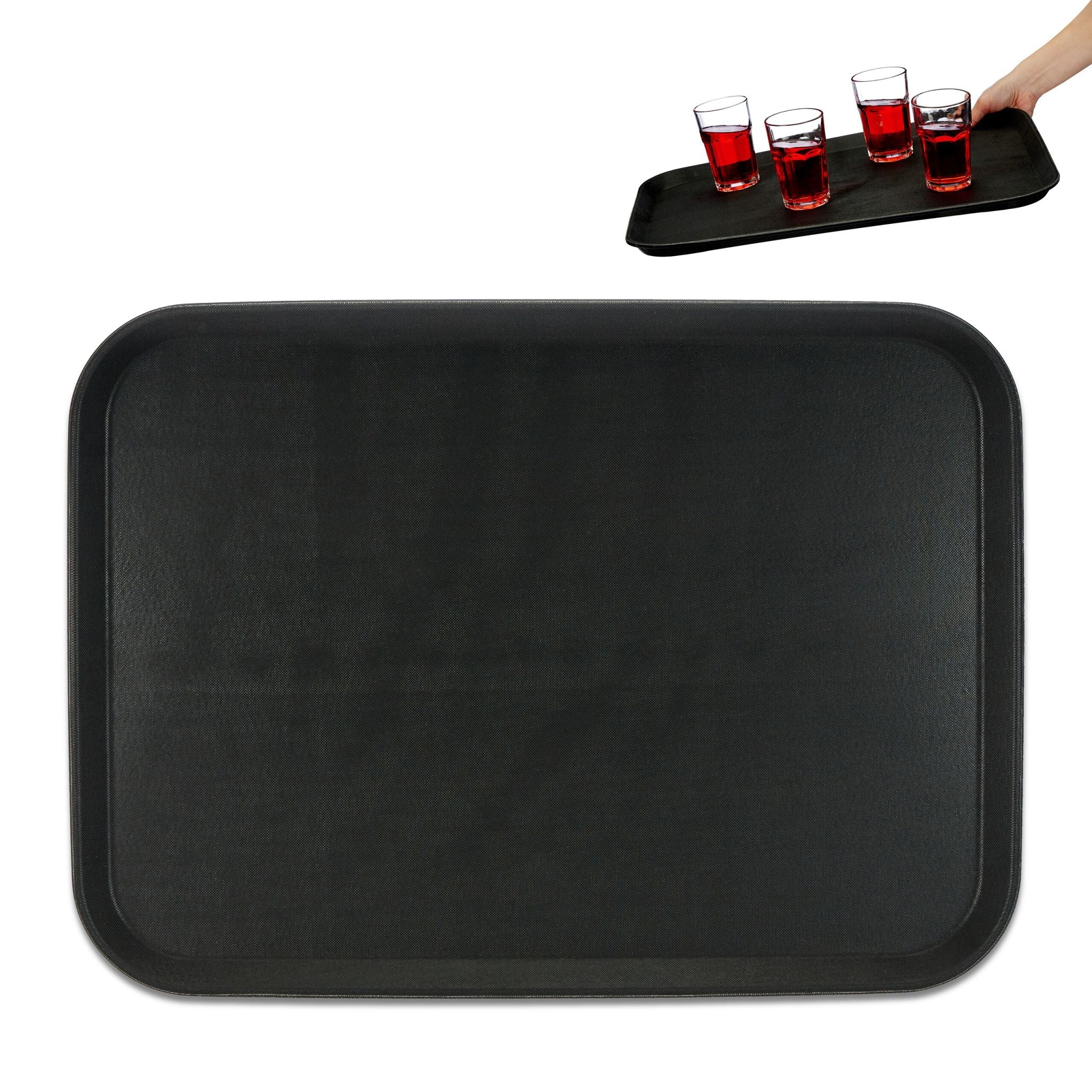 Gastro Serviertablett Schwarz von Relaxdays