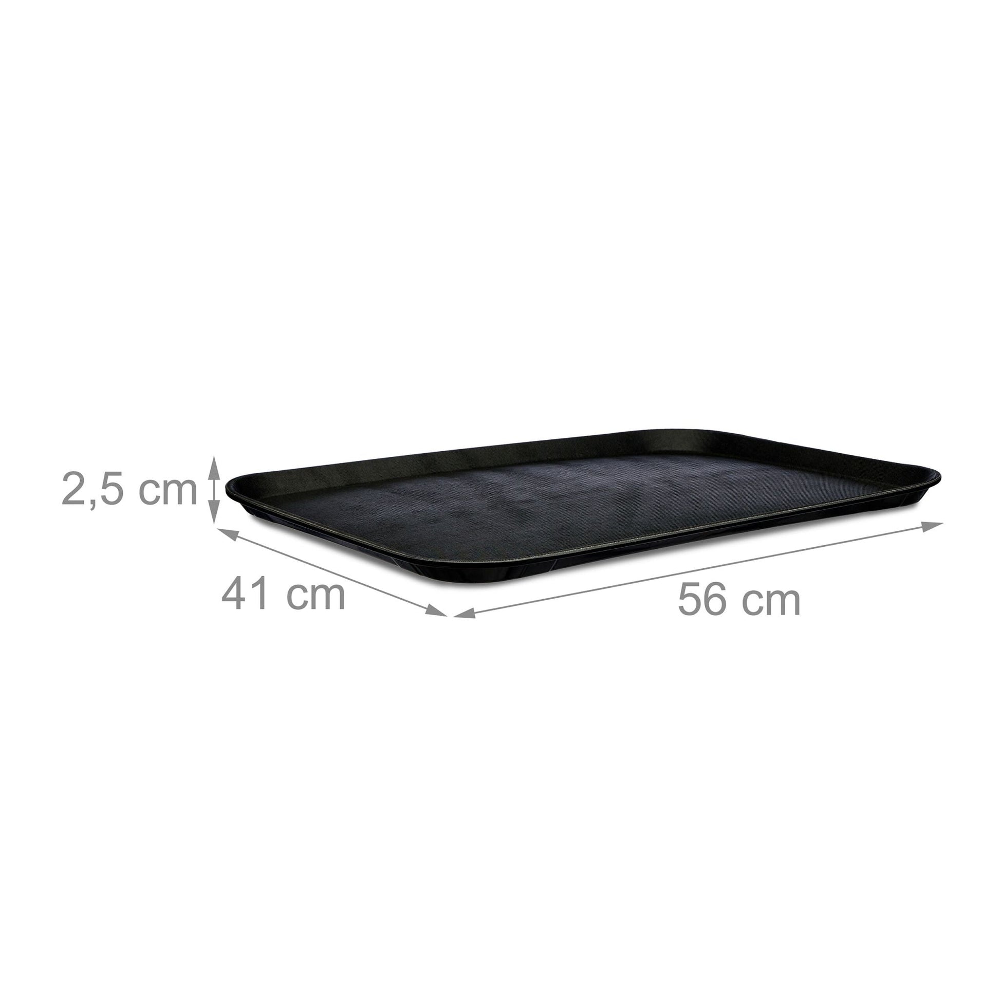 Gastro Serviertablett Schwarz von Relaxdays