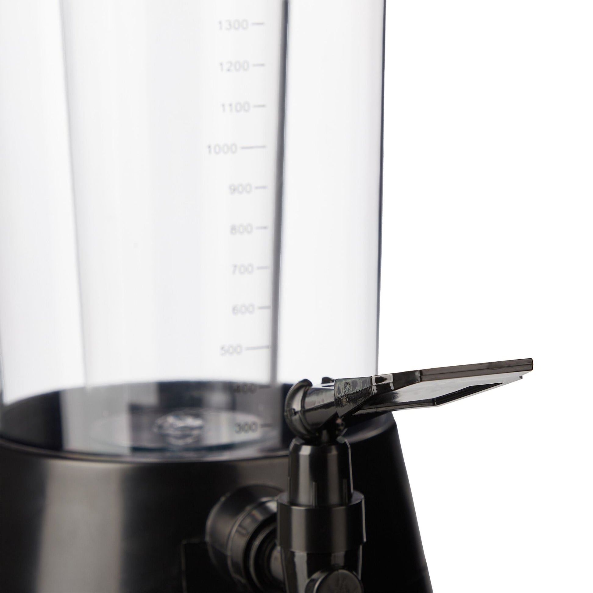 Biersäule mit Zapfhahn 2.5L Schwarz-Transparent von Relaxdays