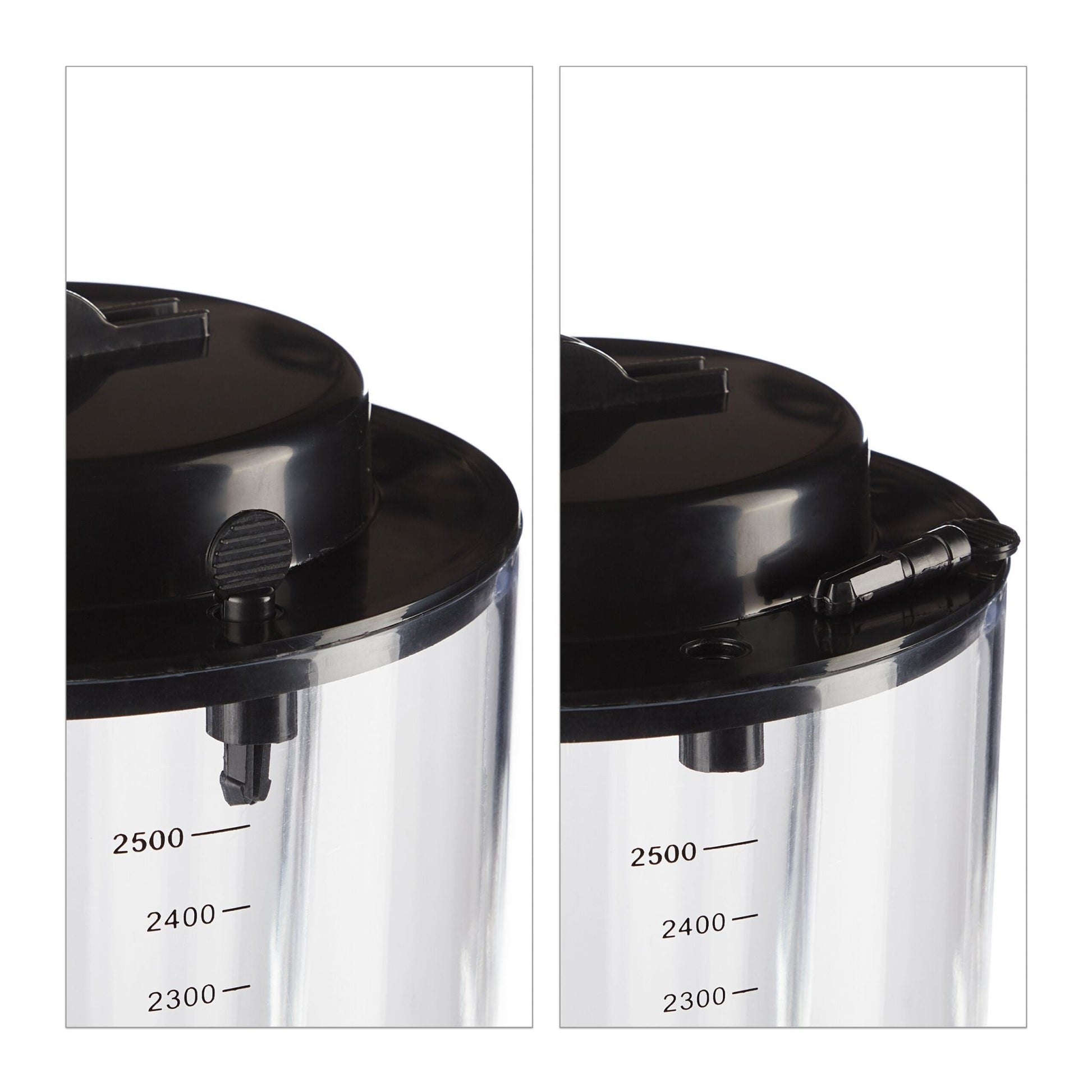 Biersäule mit Zapfhahn 2.5L Schwarz-Transparent von Relaxdays