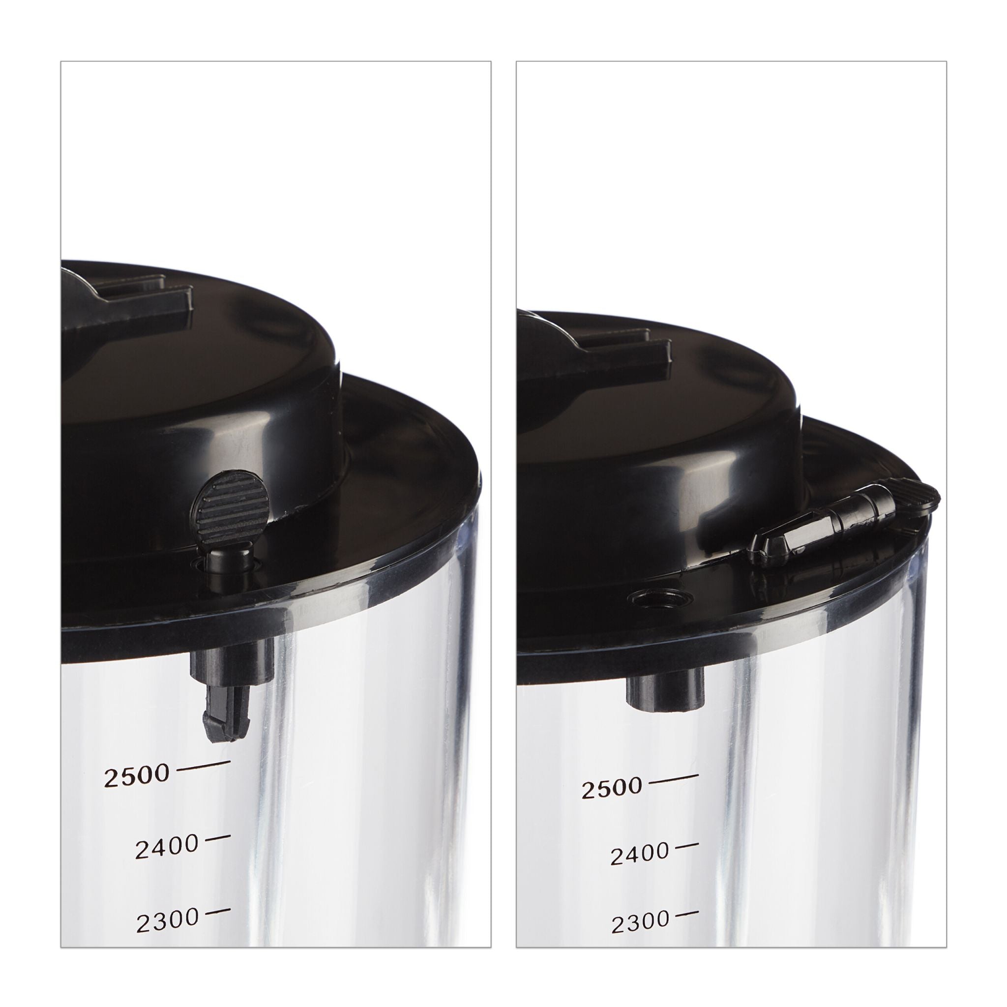 Biersäule mit Zapfhahn 2.5L Schwarz-Transparent von Relaxdays