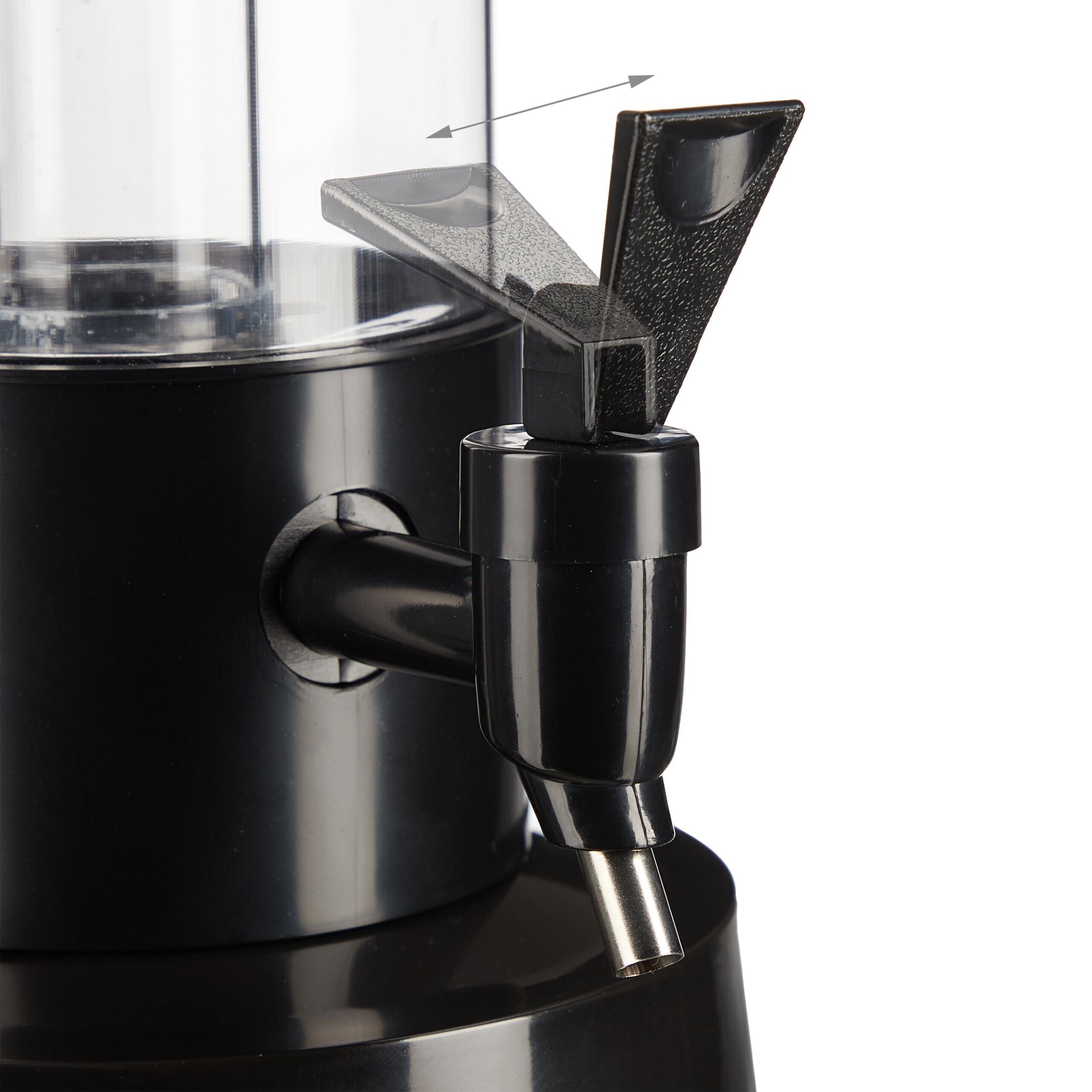 Biersäule mit Zapfhahn 3L Schwarz-Transparent von Relaxdays