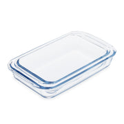 Auflaufform 2er-Set Glas Transparent von Relaxdays