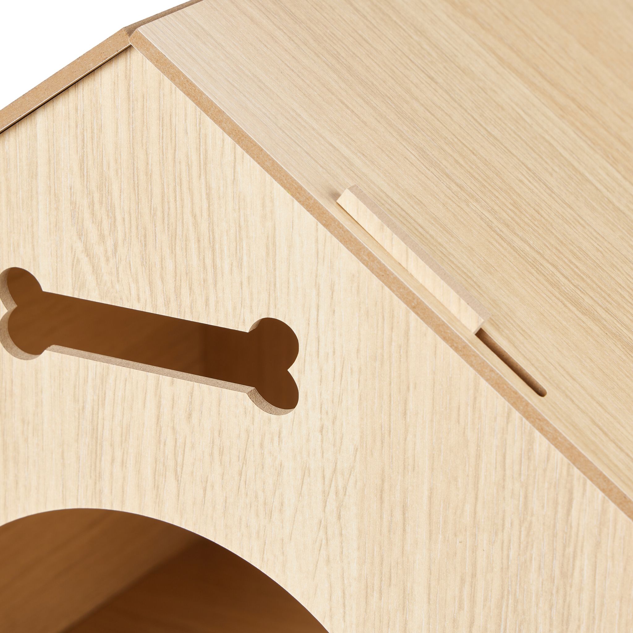 Indoor Hundehütte zum selber bauen Hellbraun von Relaxdays