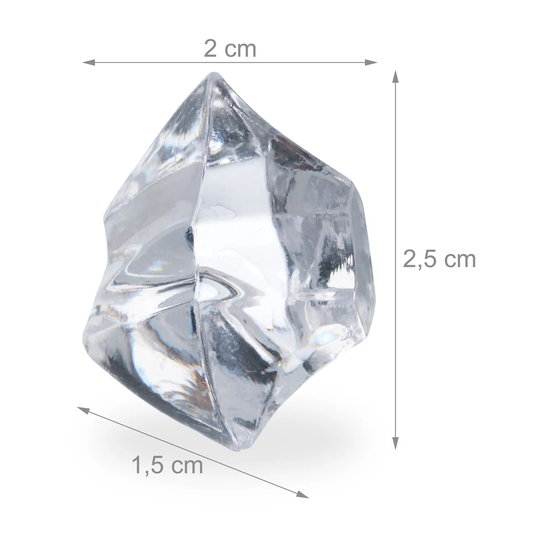 Deko Diamanten 180 Stück Transparent von Relaxdays