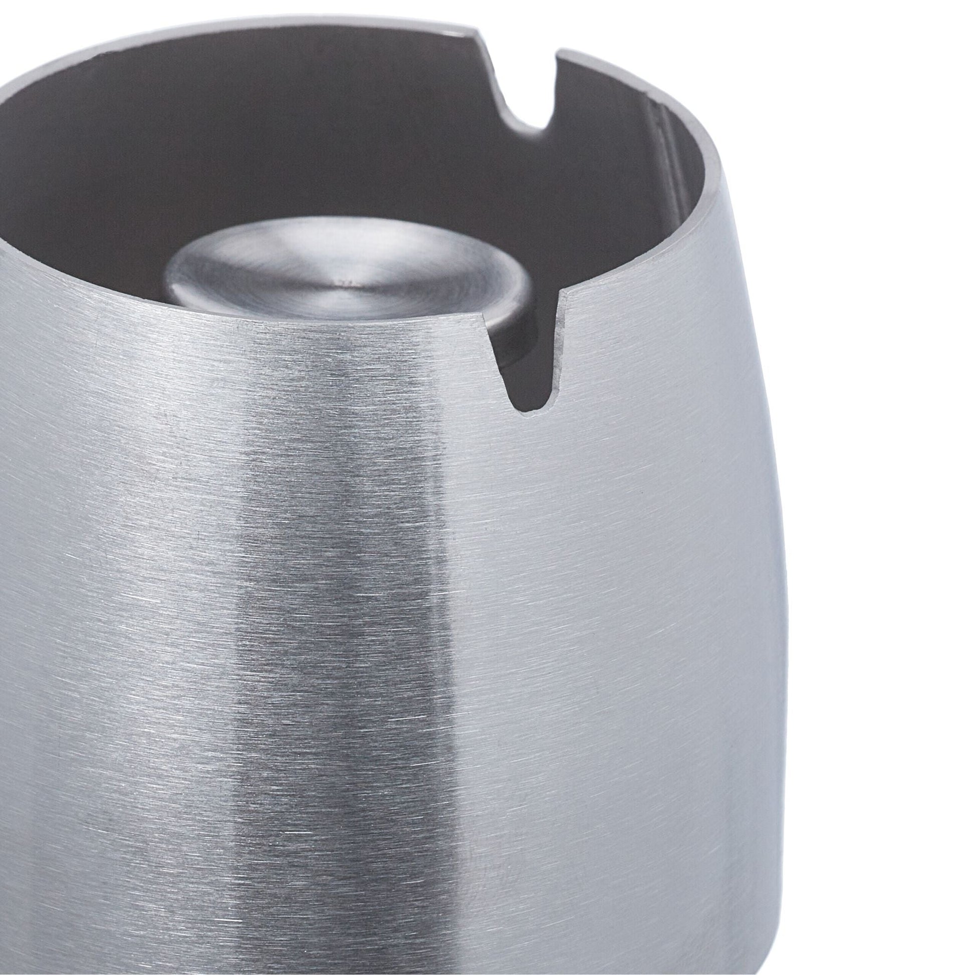 Aschenbecher mit Deckel für draussen Silber von Relaxdays
