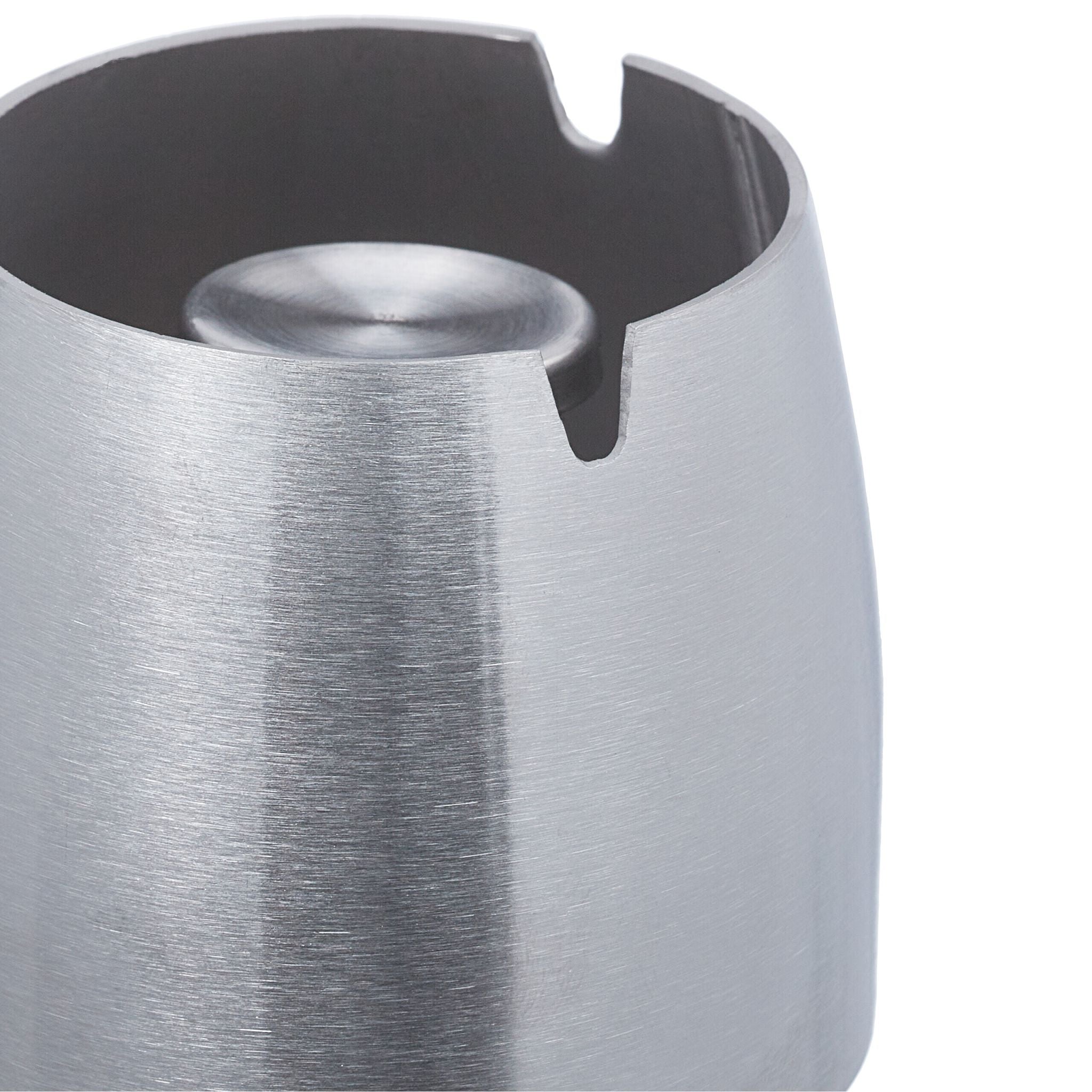 Aschenbecher mit Deckel für draussen Silber von Relaxdays