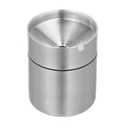 Aschenbecher mit Deckel Schwarz-Silber von Relaxdays