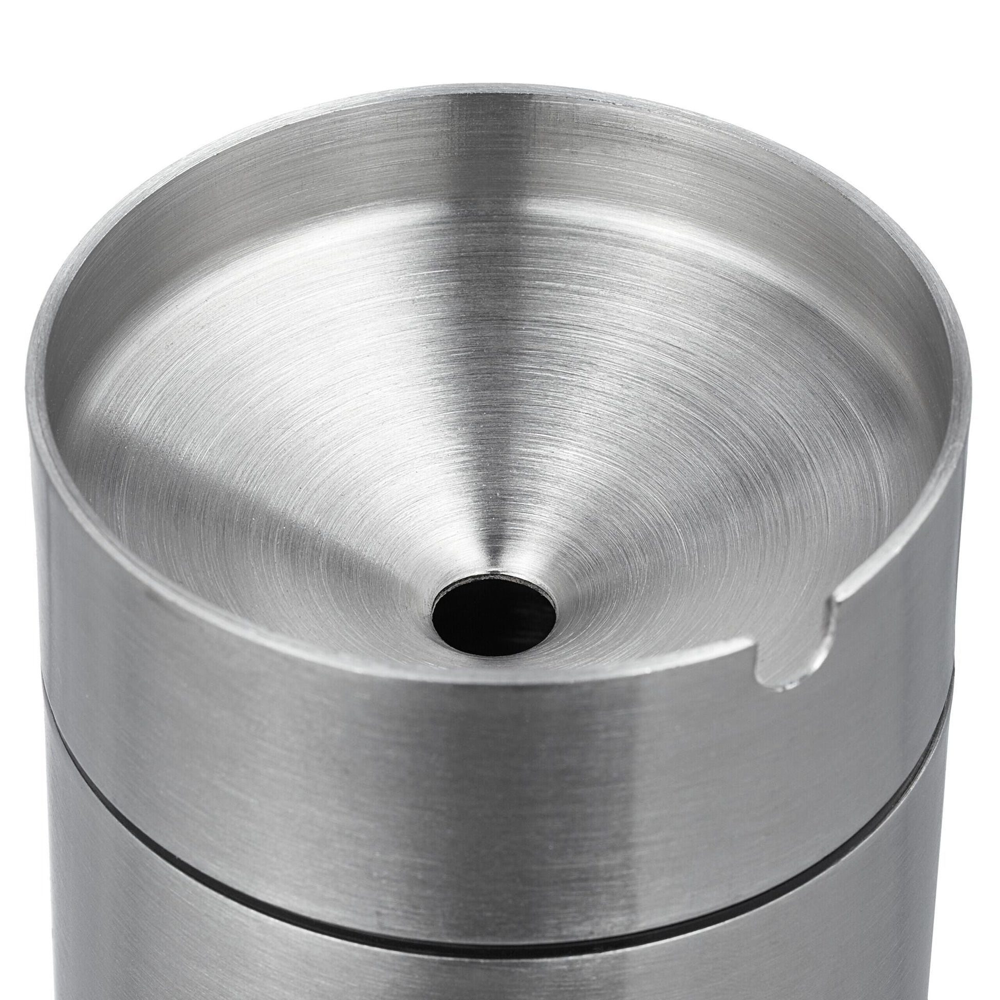 Aschenbecher mit Deckel Schwarz-Silber von Relaxdays