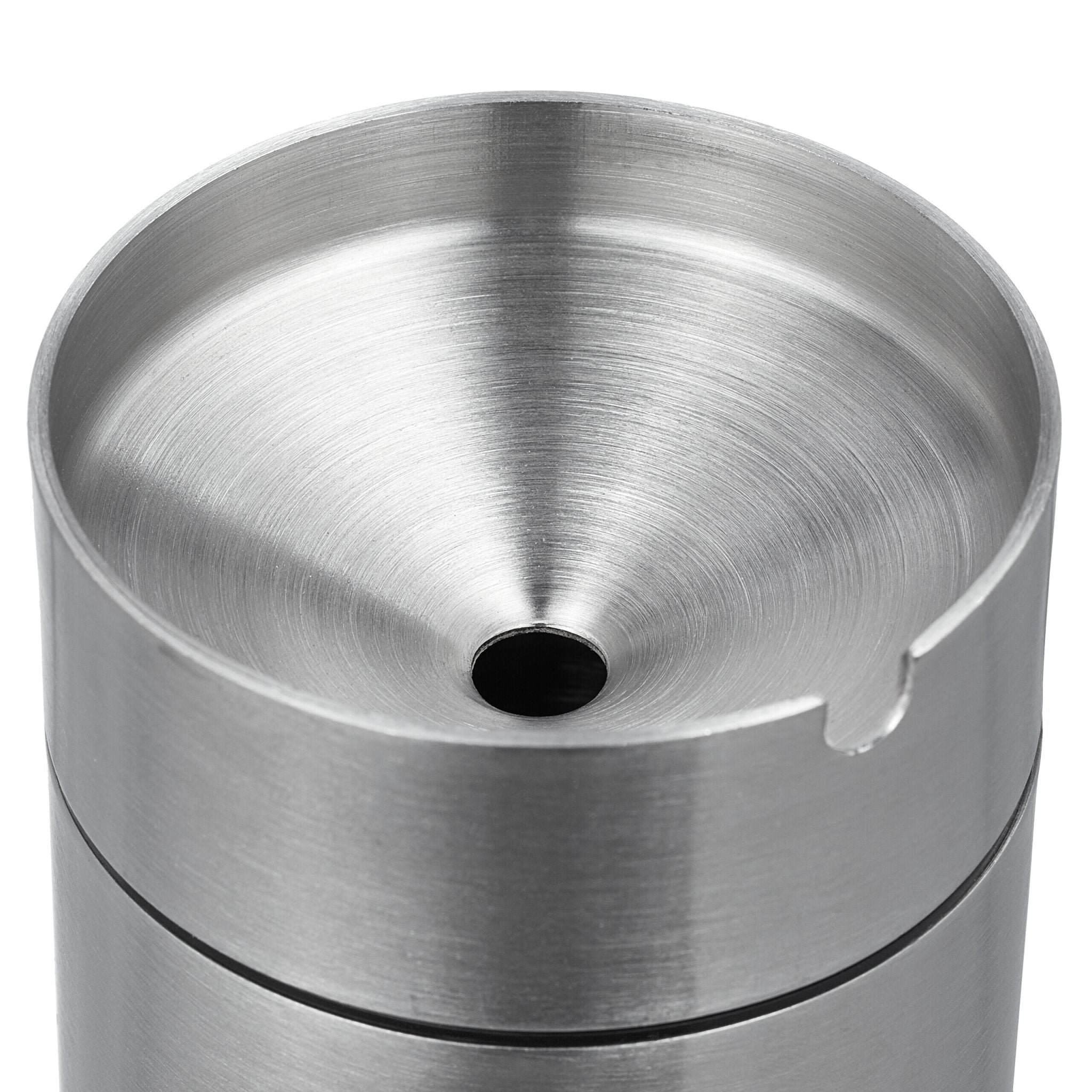 Aschenbecher mit Deckel Schwarz-Silber von Relaxdays