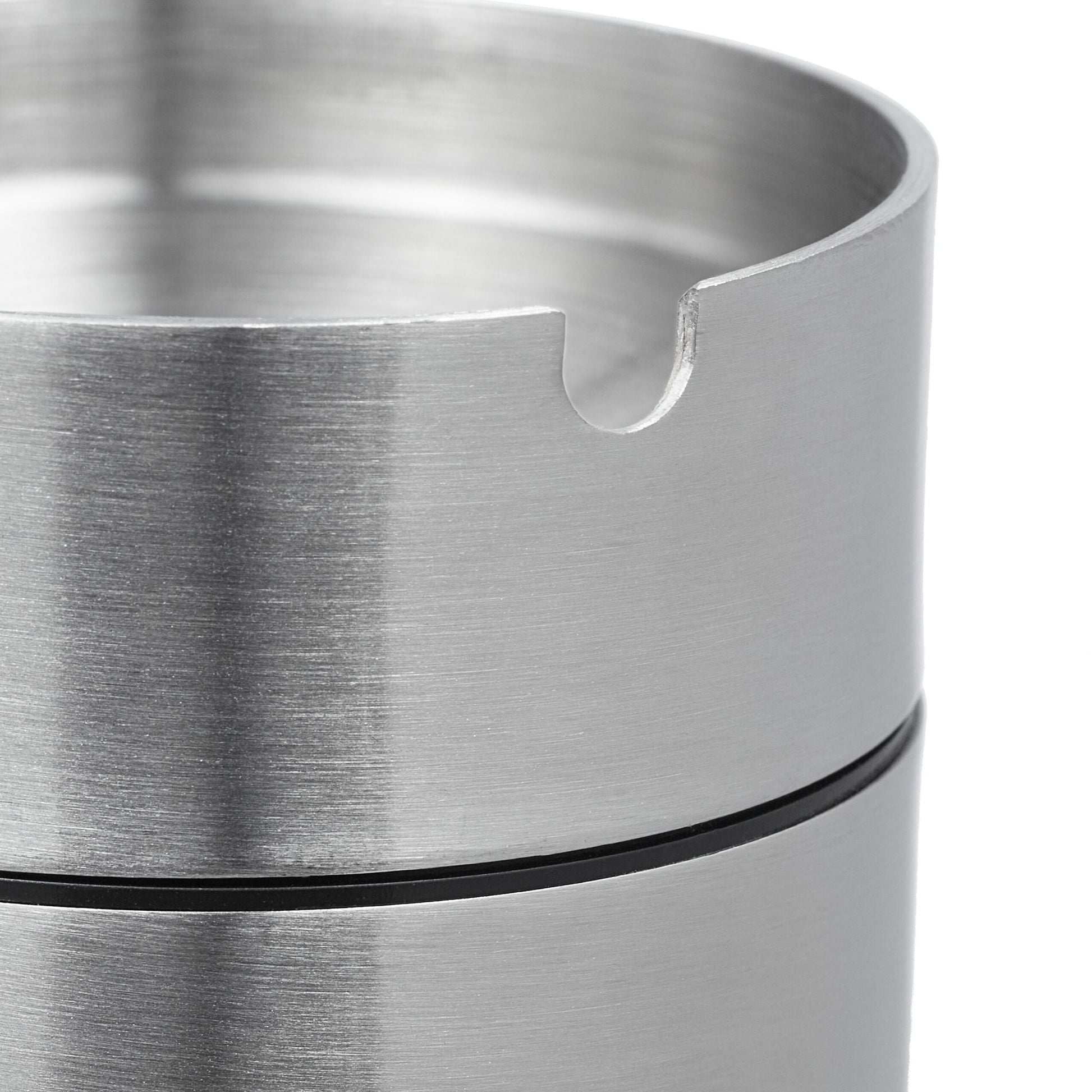 Aschenbecher mit Deckel Schwarz-Silber von Relaxdays