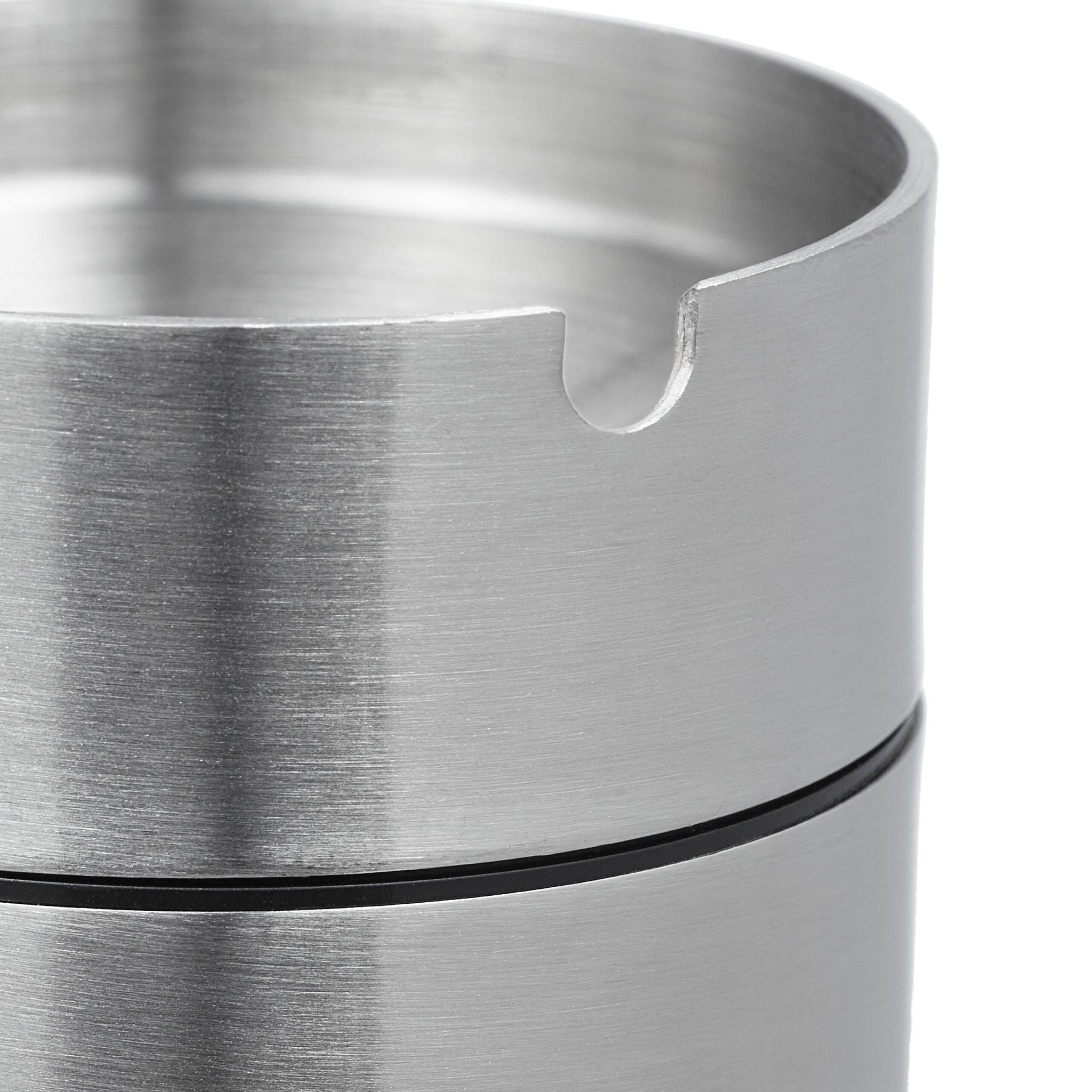 Aschenbecher mit Deckel Schwarz-Silber von Relaxdays