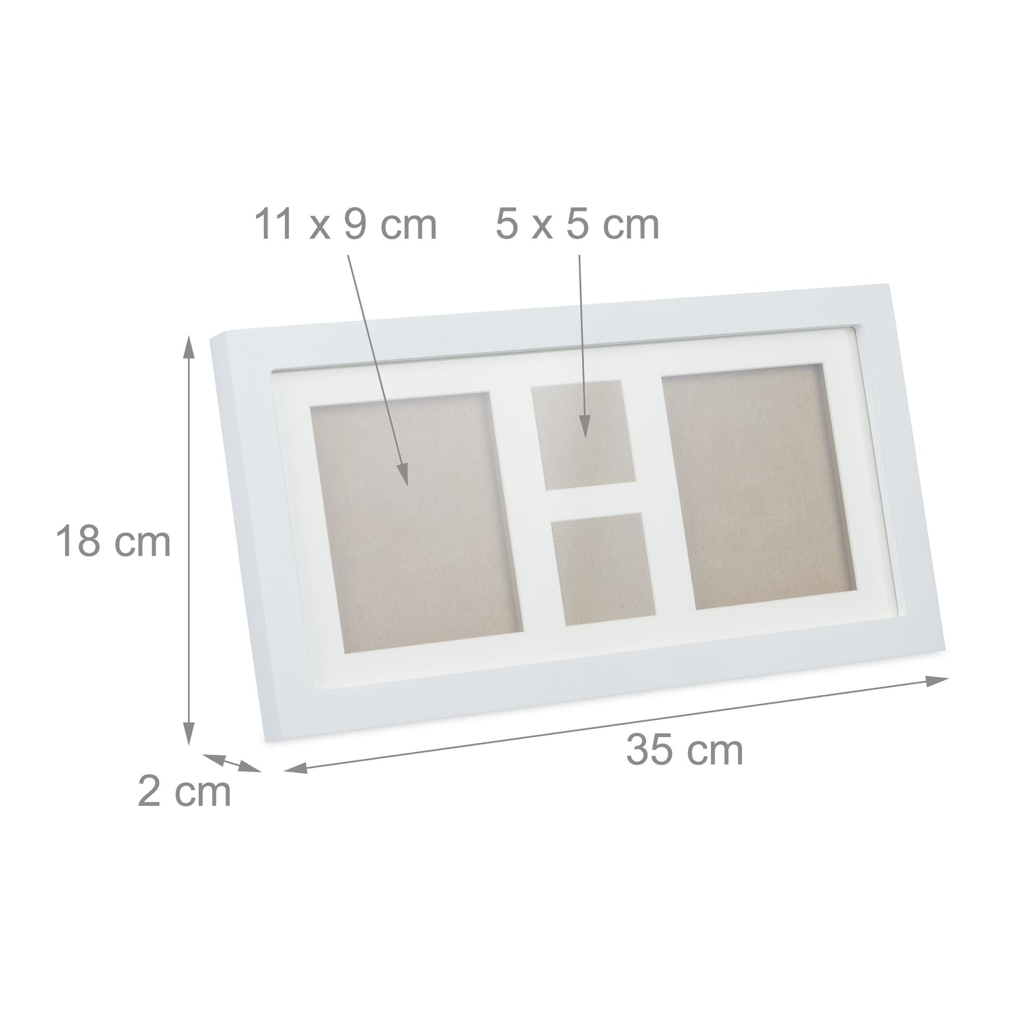 Baby Gipsabdruck Set mit Bilderrahmen Weiss von Relaxdays