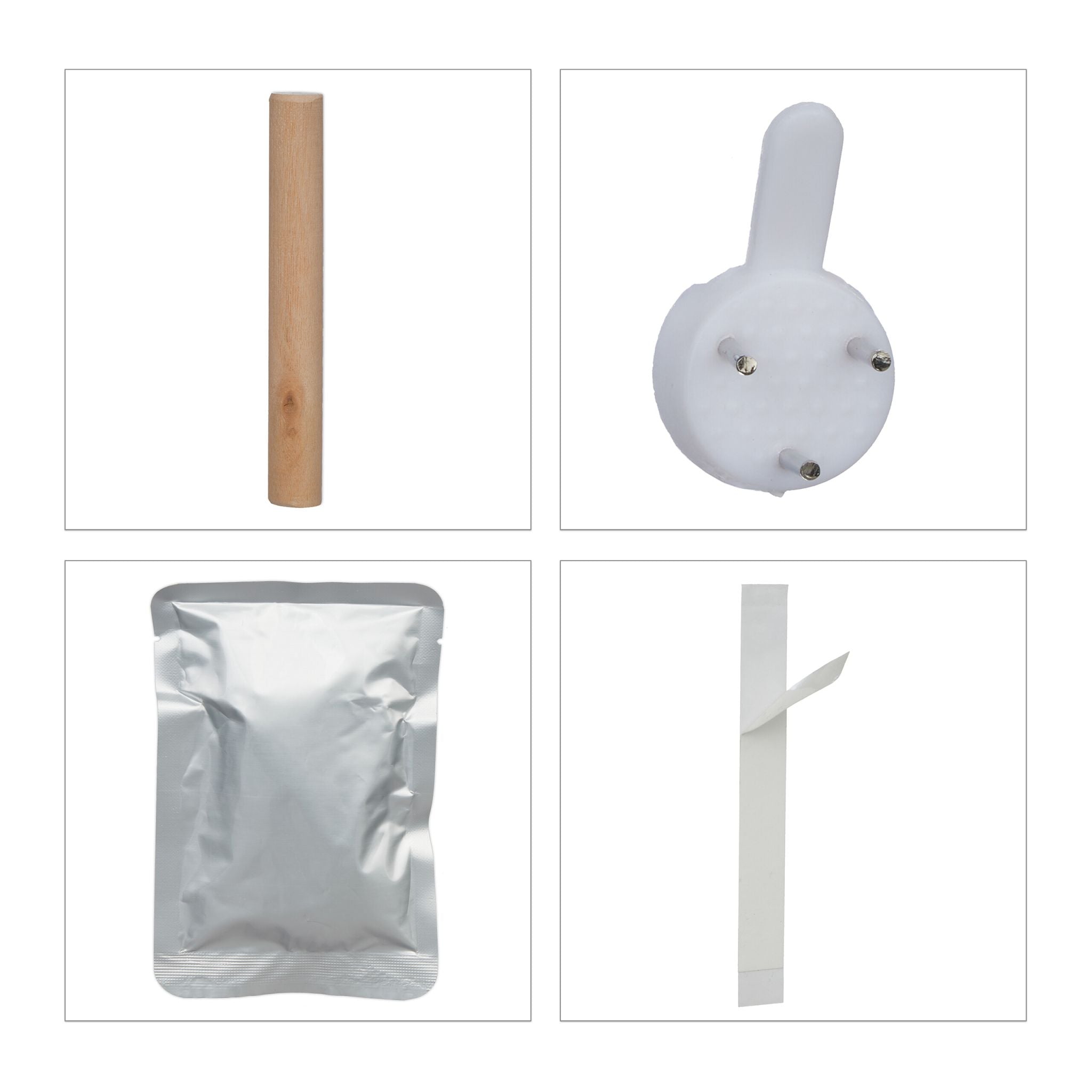 Baby Gipsabdruck Set mit Bilderrahmen Weiss von Relaxdays