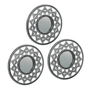 Deko Spiegel 3er-Set Anthrazit-Silber von Relaxdays