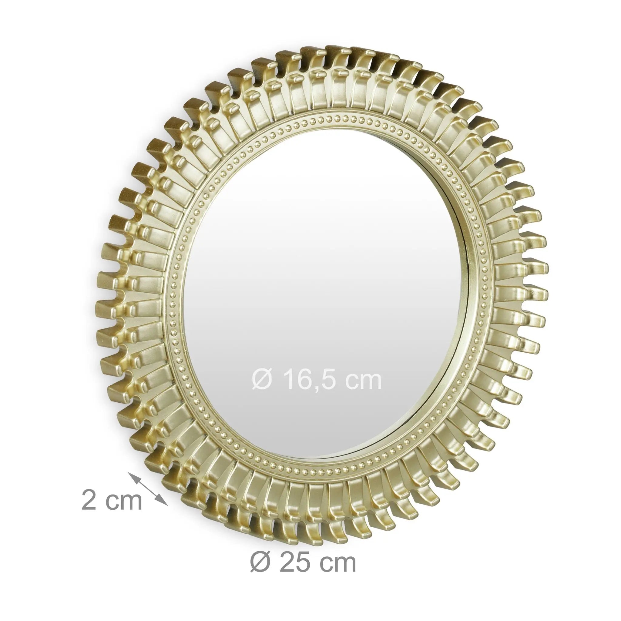 Spiegel 3er-Set Ornament Gold von Relaxdays