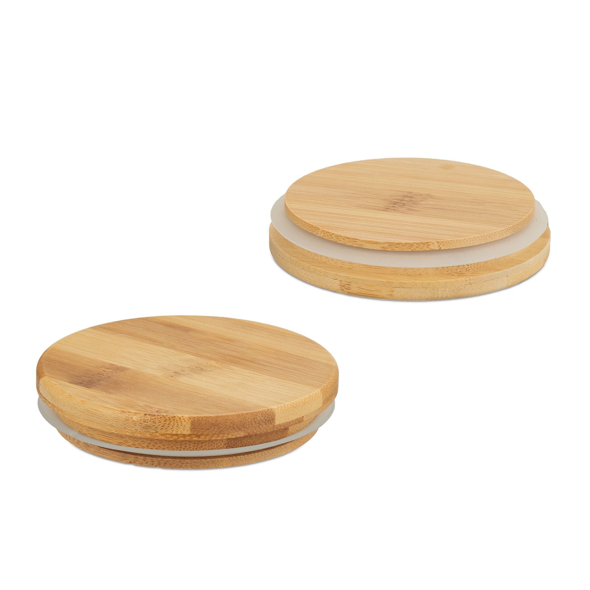 Vorratsgläser mit Deckel 3er-Set Hellbraun-Transparent von Relaxdays