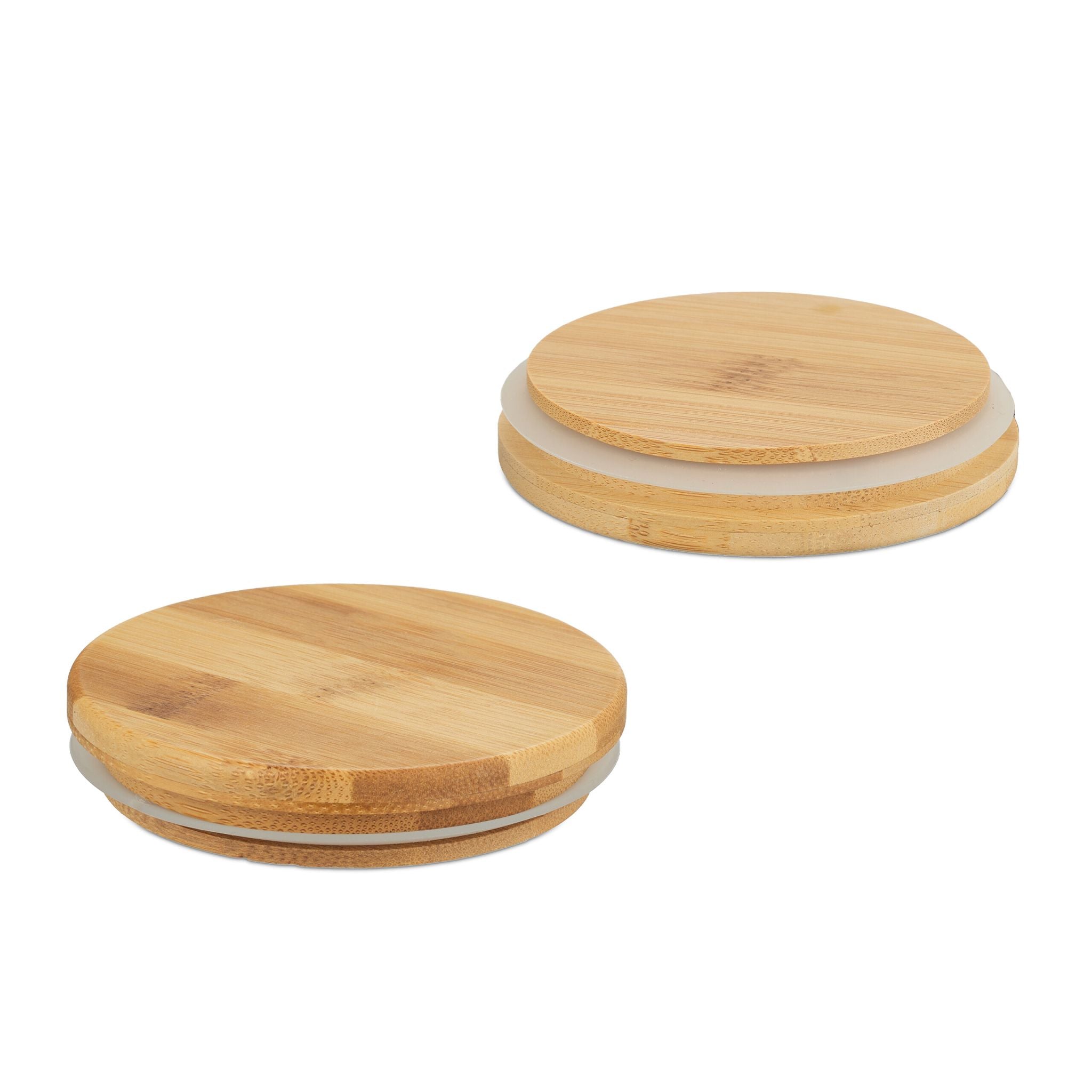 Vorratsgläser mit Deckel 3er-Set Hellbraun-Transparent von Relaxdays