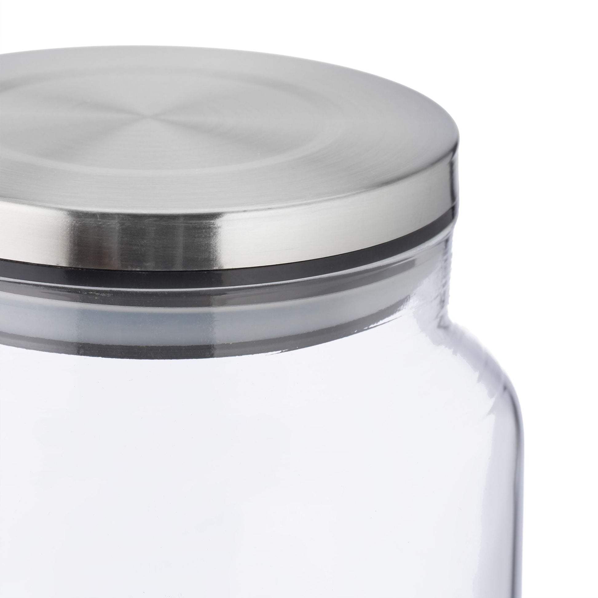 Vorratsgläser mit Deckel 1100ml 3er-Set Silber-Transparent von Relaxdays