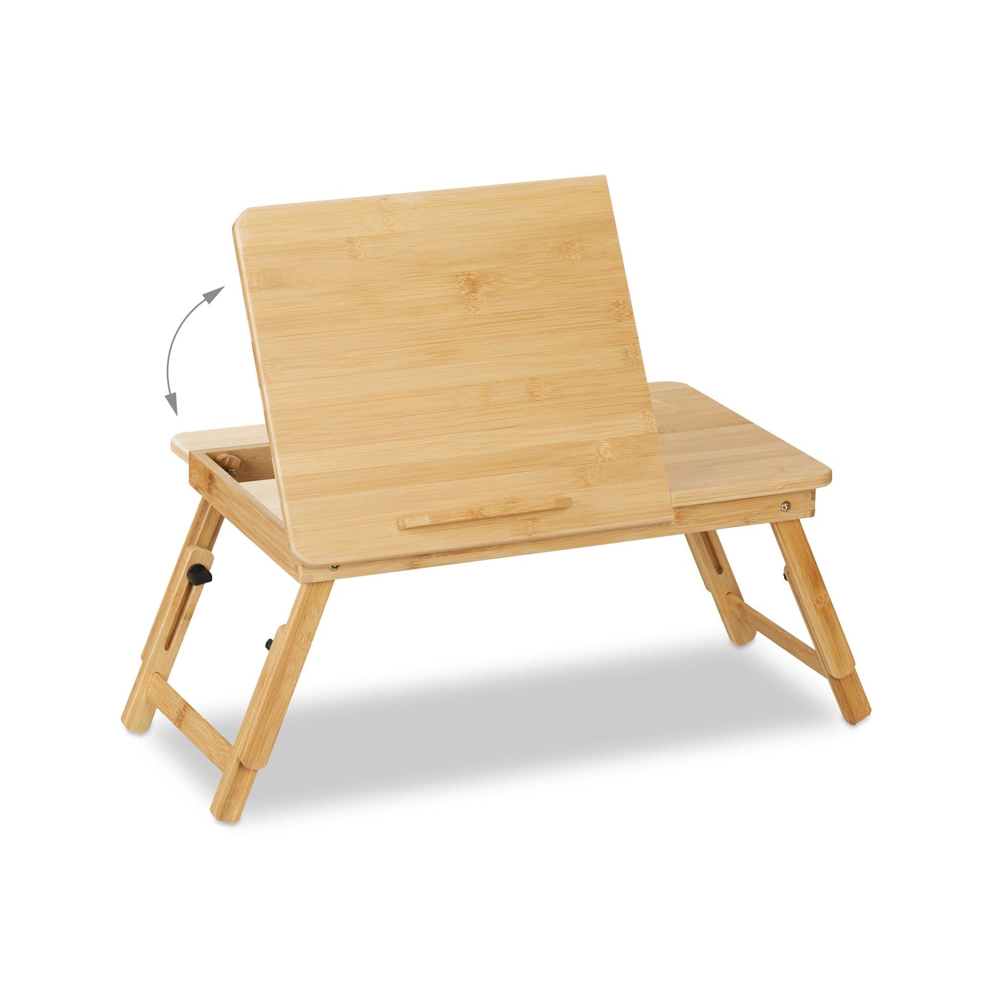 Klappbarer Laptoptisch Bambus Hellbraun von Relaxdays