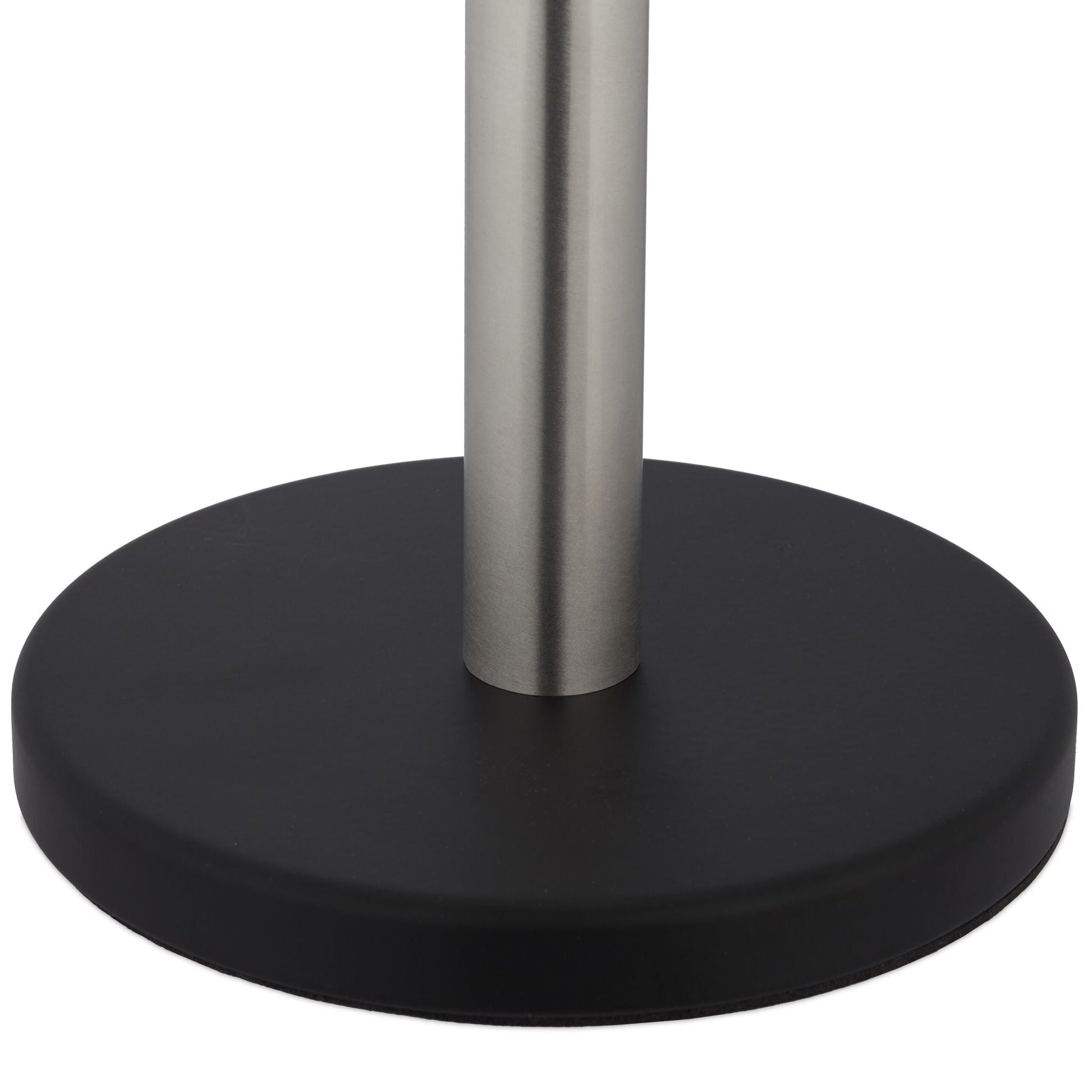 Stehender Küchenrollenhalter Schwarz-Silber von Relaxdays