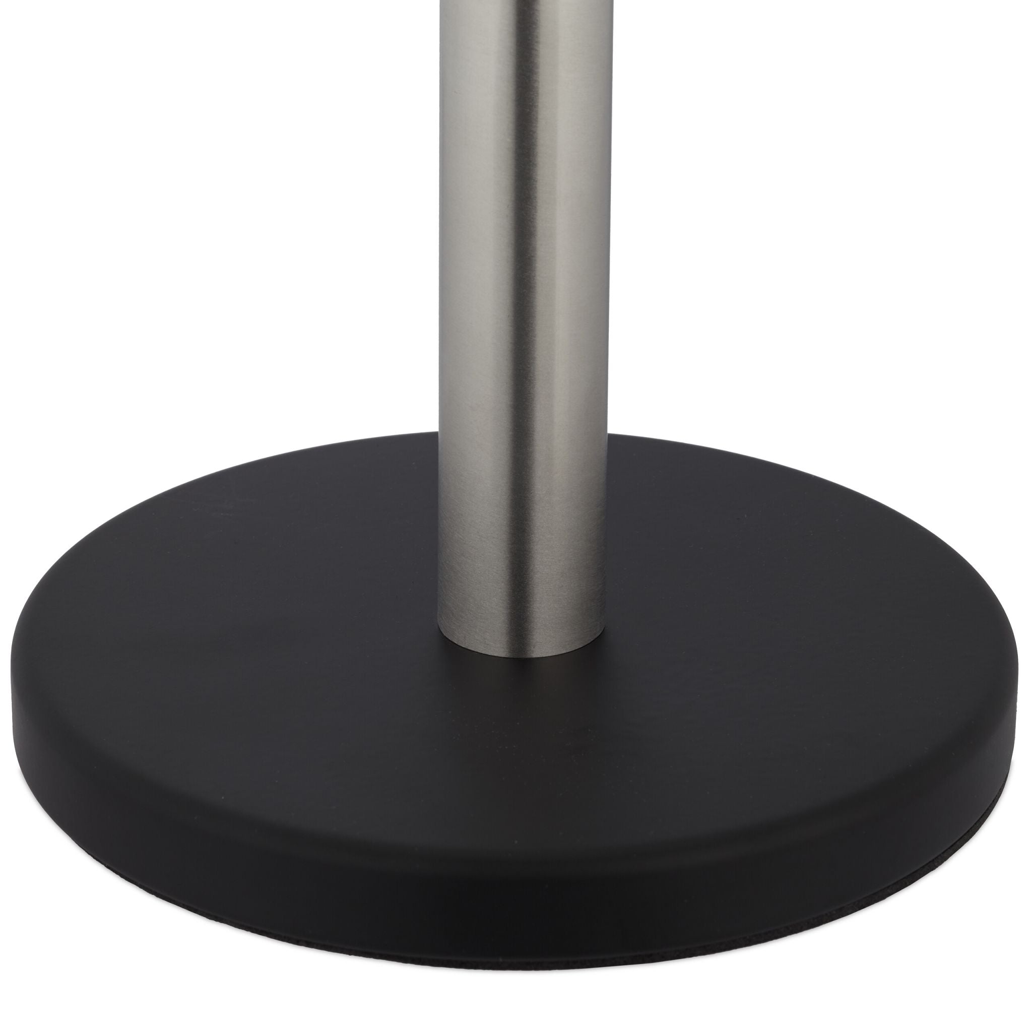 Stehender Küchenrollenhalter Schwarz-Silber von Relaxdays