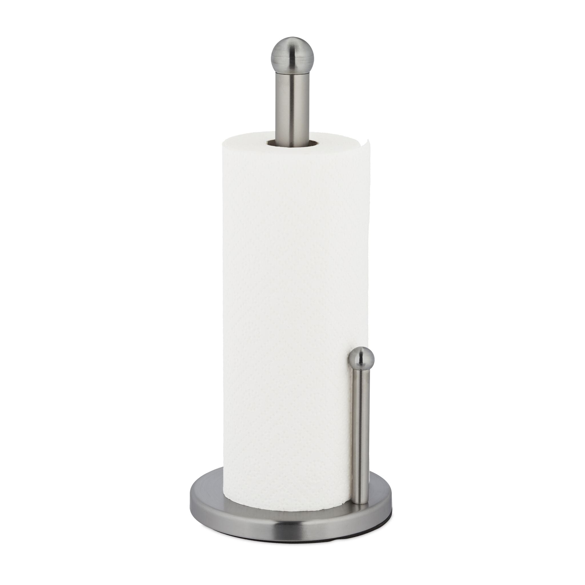 Küchenrollenhalter Edelstahl Silber von Relaxdays