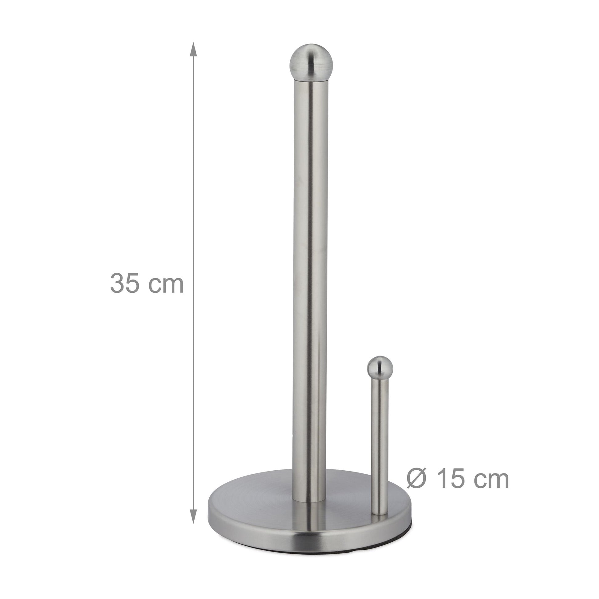 Küchenrollenhalter Edelstahl Silber von Relaxdays