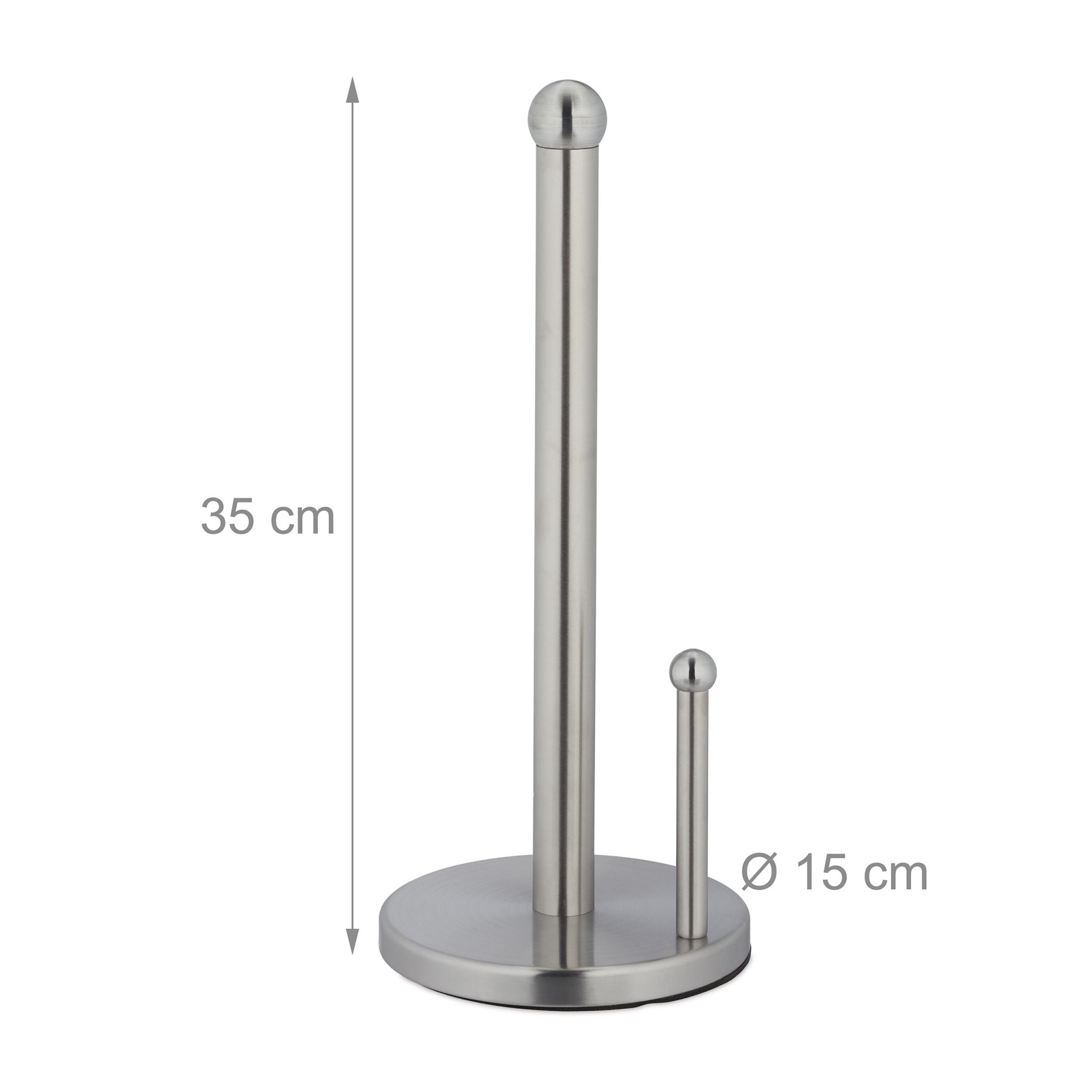 Küchenrollenhalter Edelstahl Silber von Relaxdays