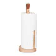 Eckiger Küchenrollenhalter Holz Braun-Hellbraun von Relaxdays